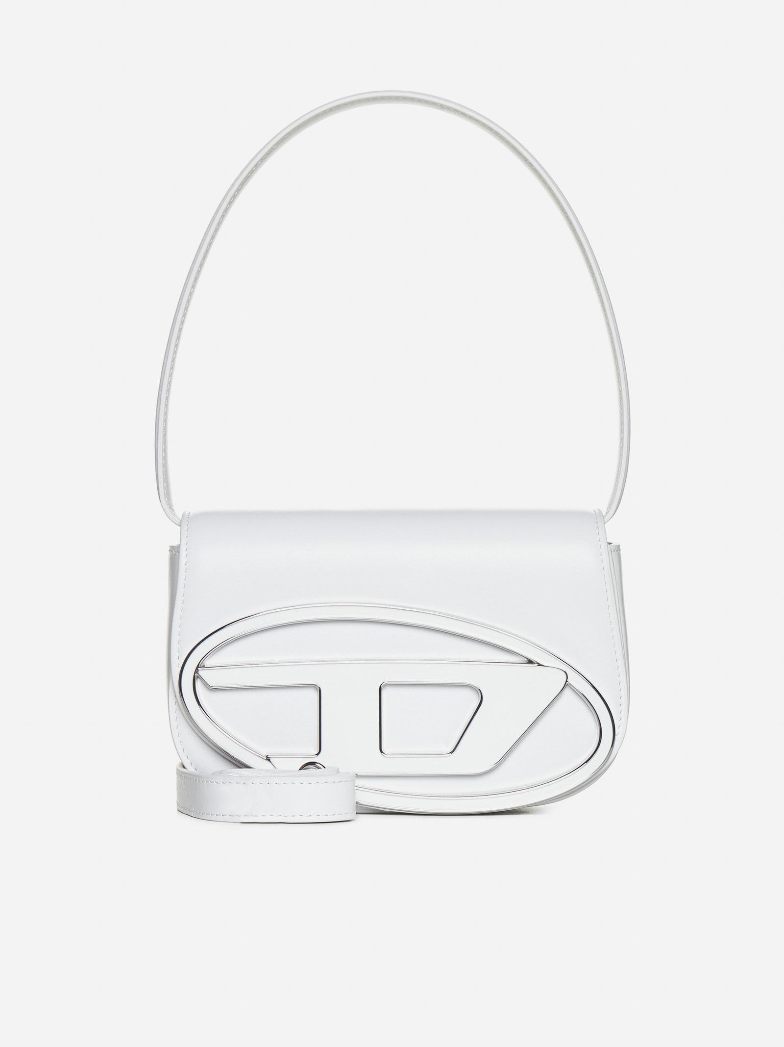 Shop Diesel 1dr Leather Shoulder Bag In White