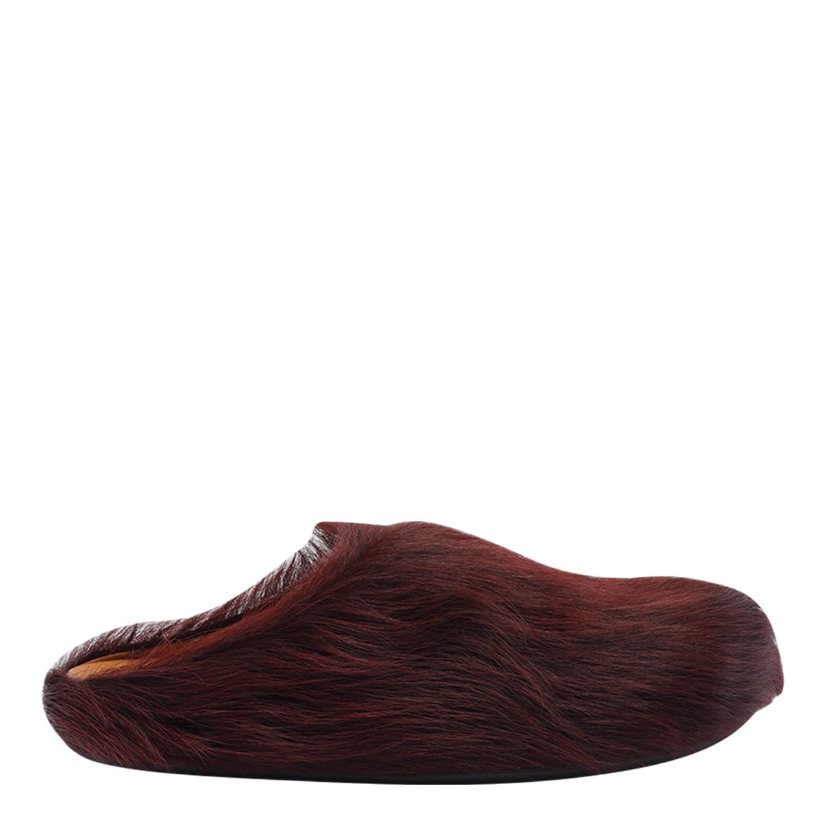 Marni Colorful Calf Hair Slip-on Shoes In Brown