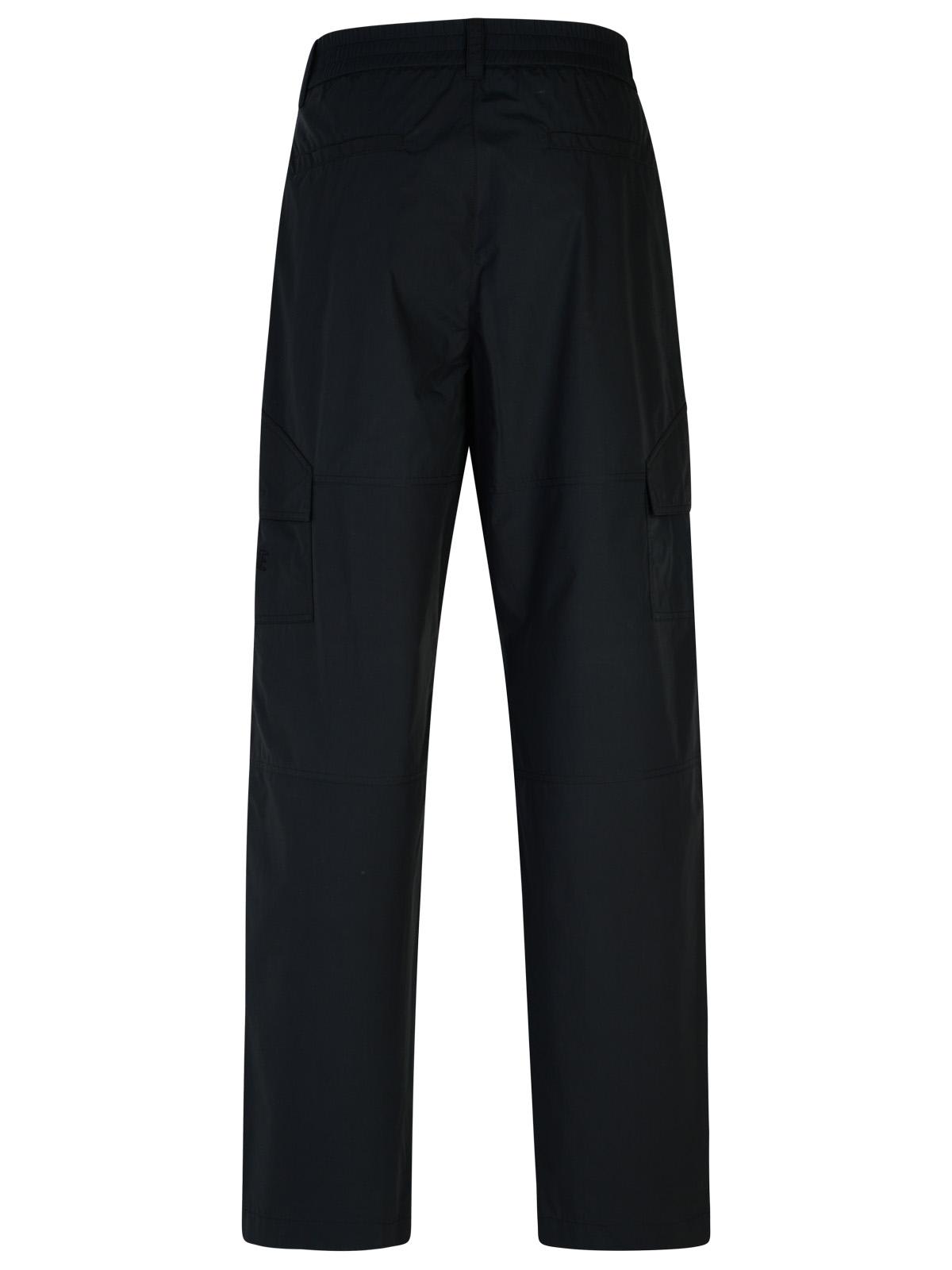 Shop Versace Black Cotton Trousers