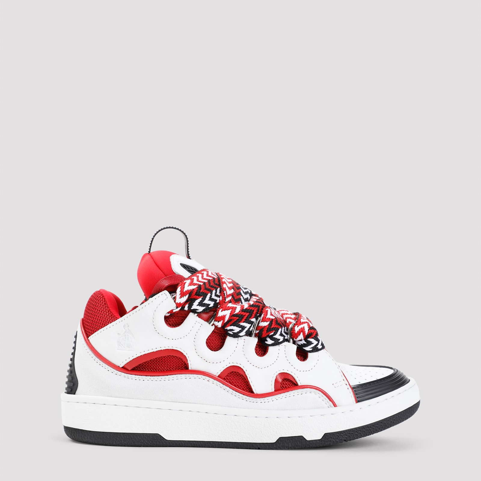 Shop Lanvin Curb Sneakers In Red White