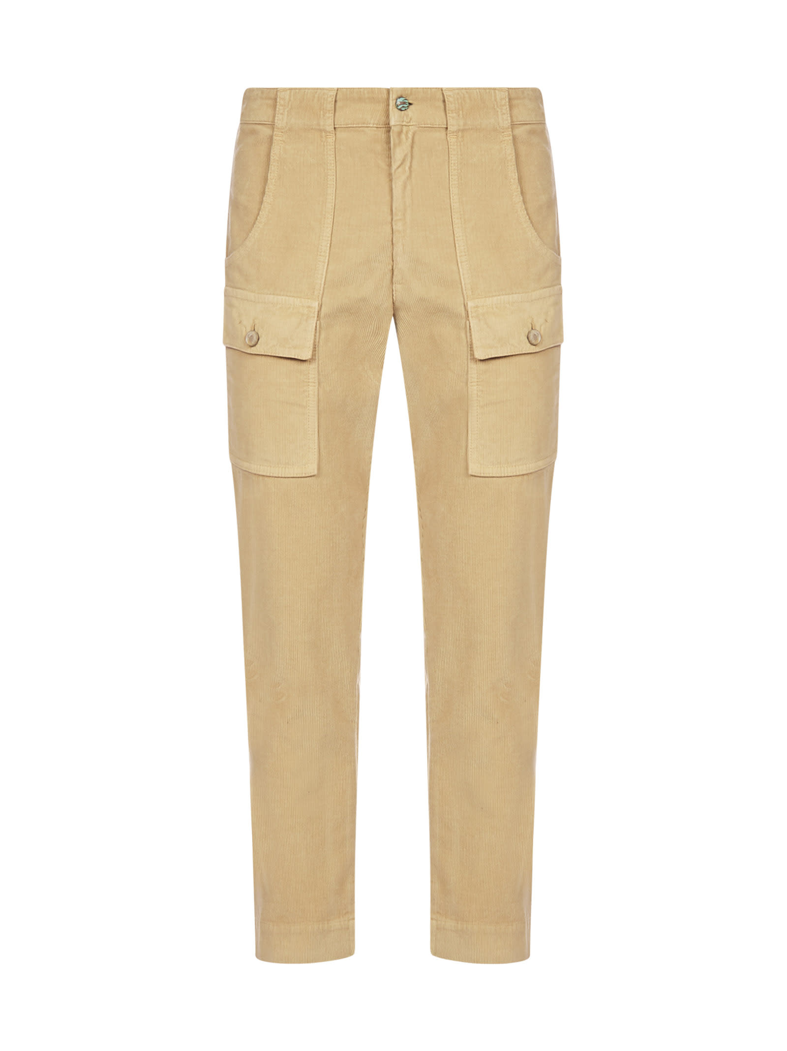 Palm Angels Corduroy Trousers In Neutrals