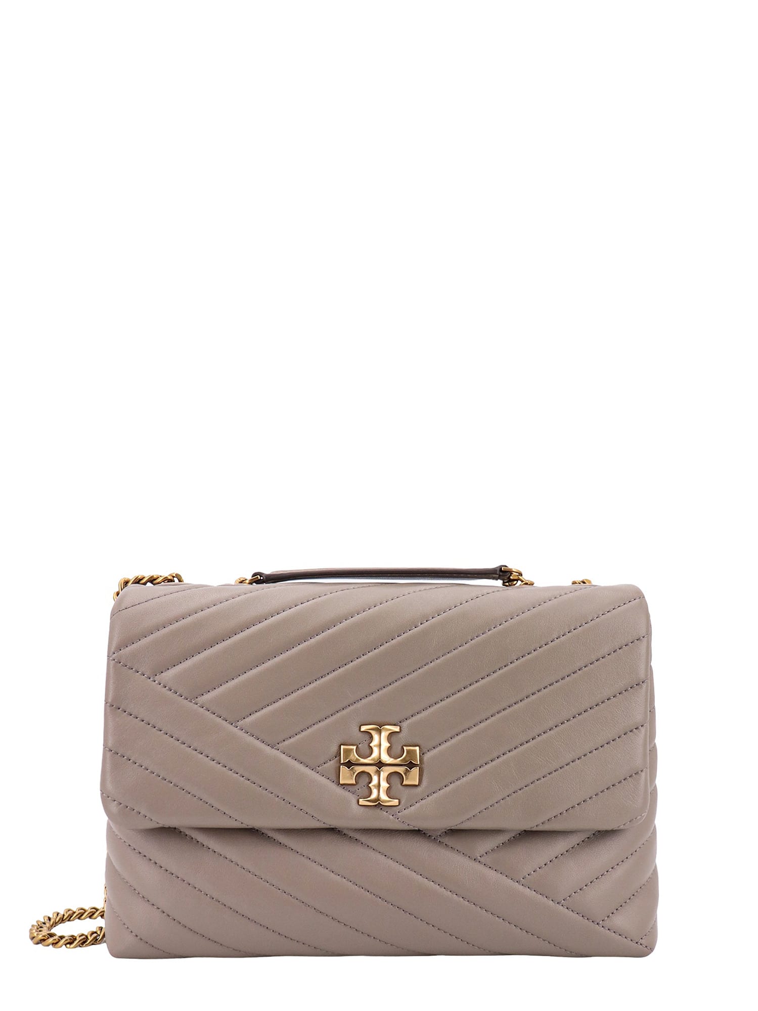 tas shoulder-bag Tory Burch Kira Chevron Flap Chain Shoulder Bag Gray Heron