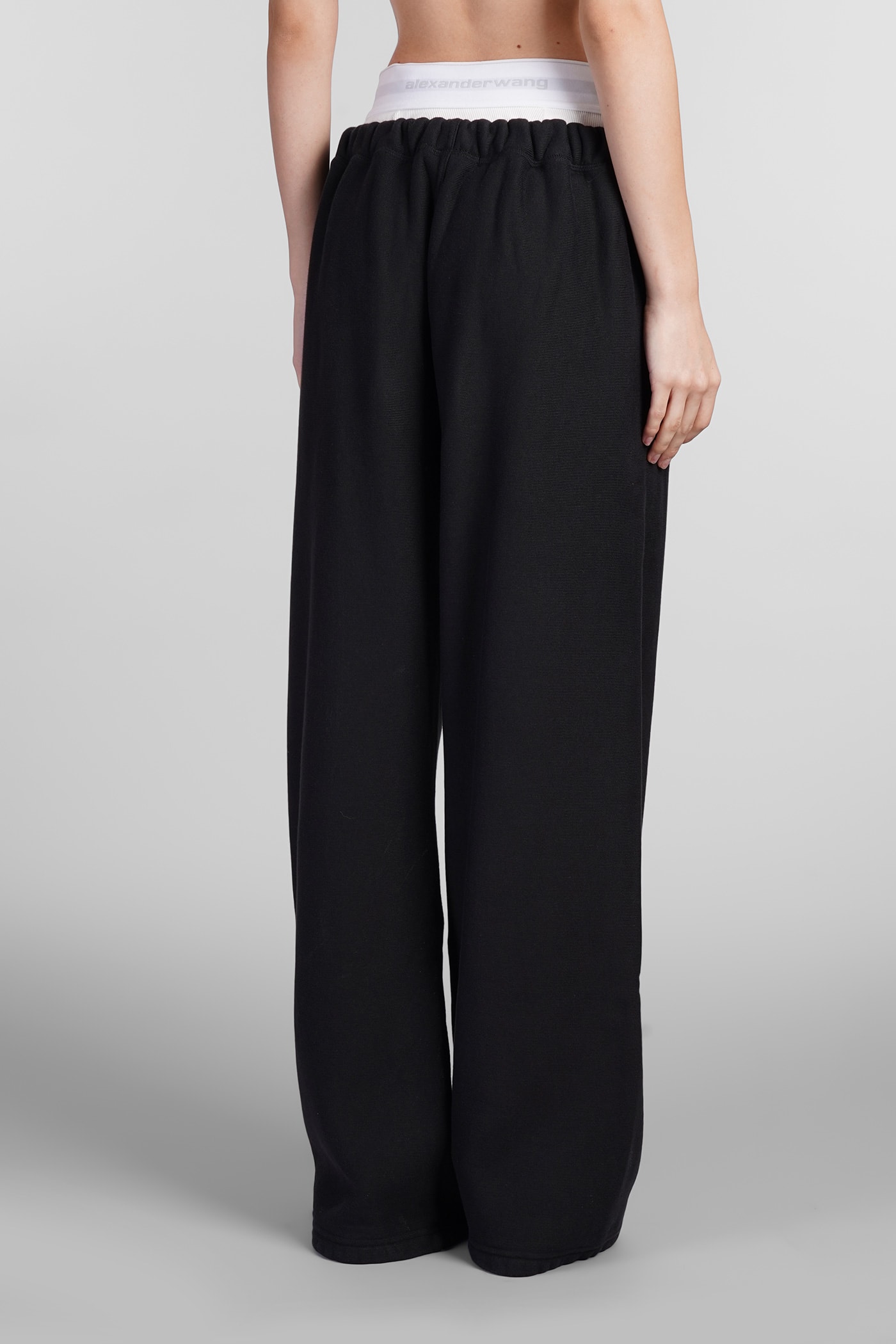 Shop Alexander Wang Pants In Black Cotton