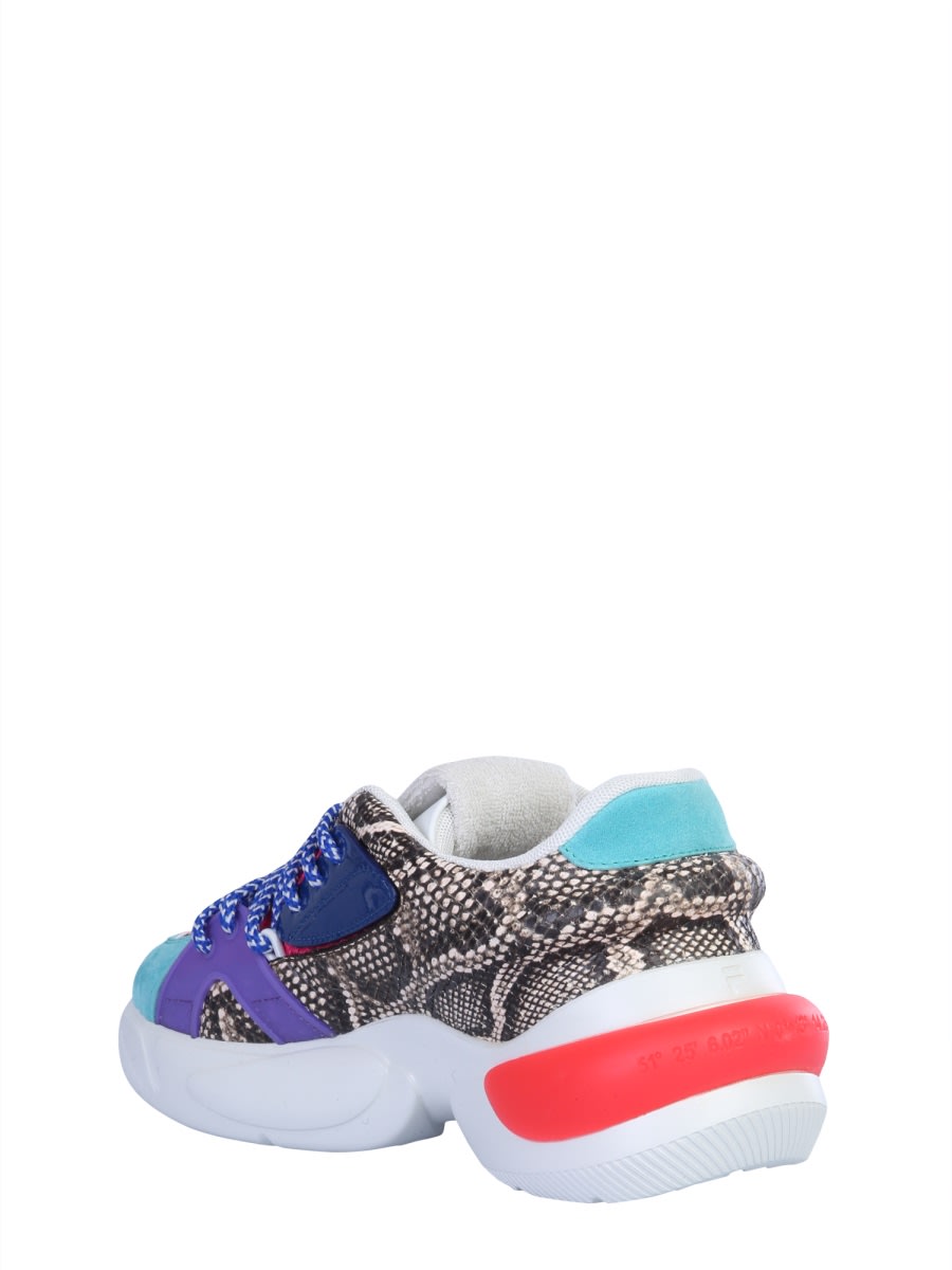 Shop Fila Logo Sneakers In Multicolour