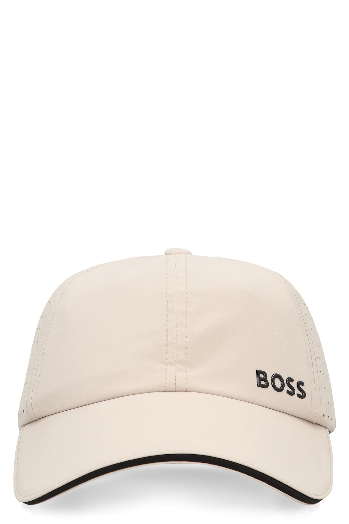 Hugo Boss Logo Baseball Cap Curved Brim In White