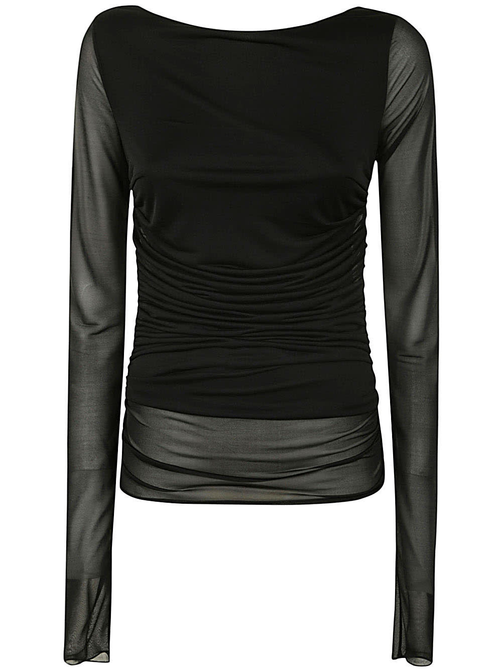 Emporio Armani Long Sleeves Sweater In Black