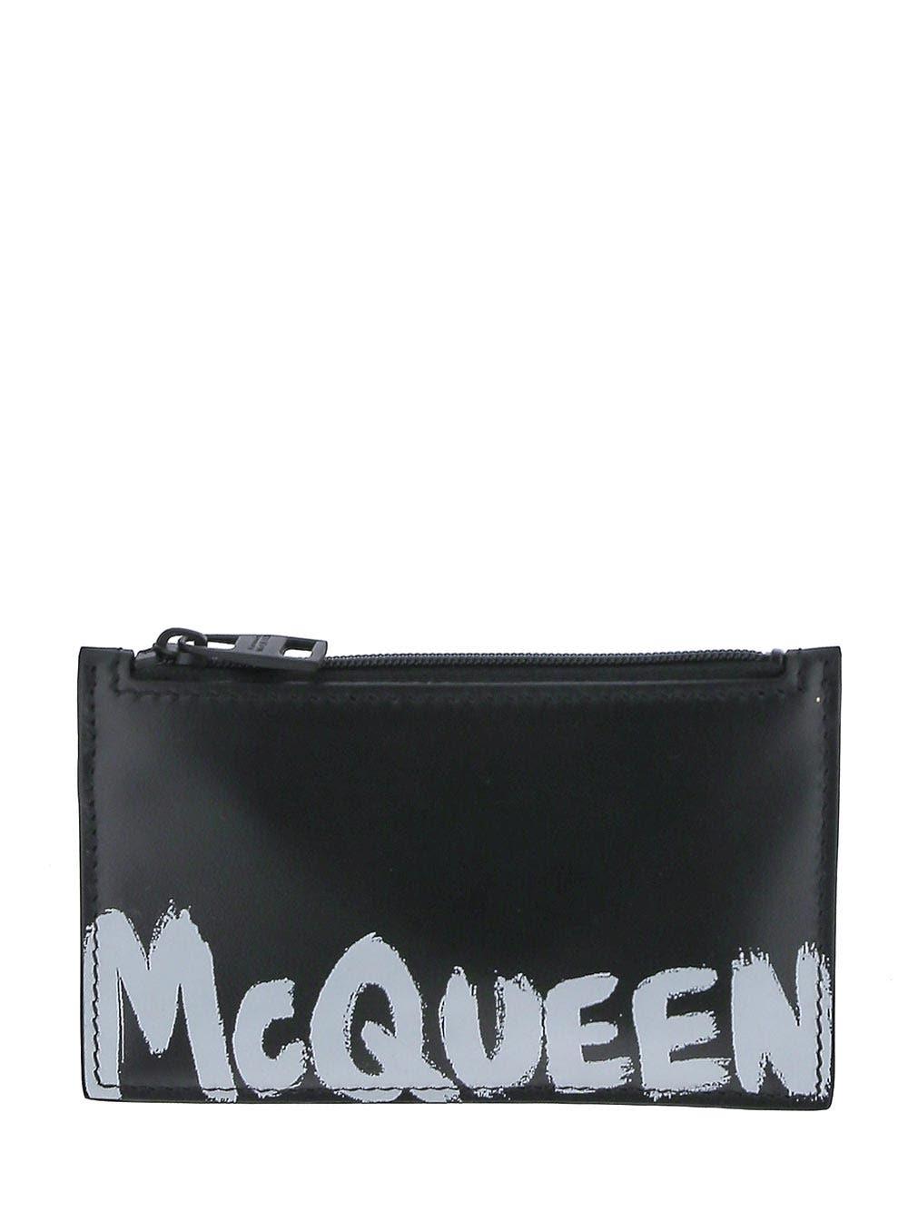 Shop Alexander Mcqueen Black Graffiti Card Case