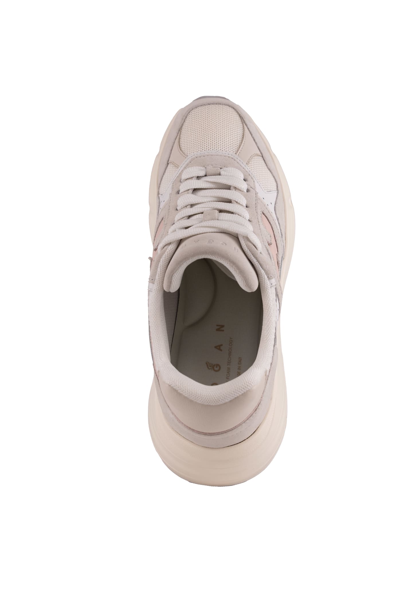 Hogan Hi-fi Sneakers In Suede And Mesh In White