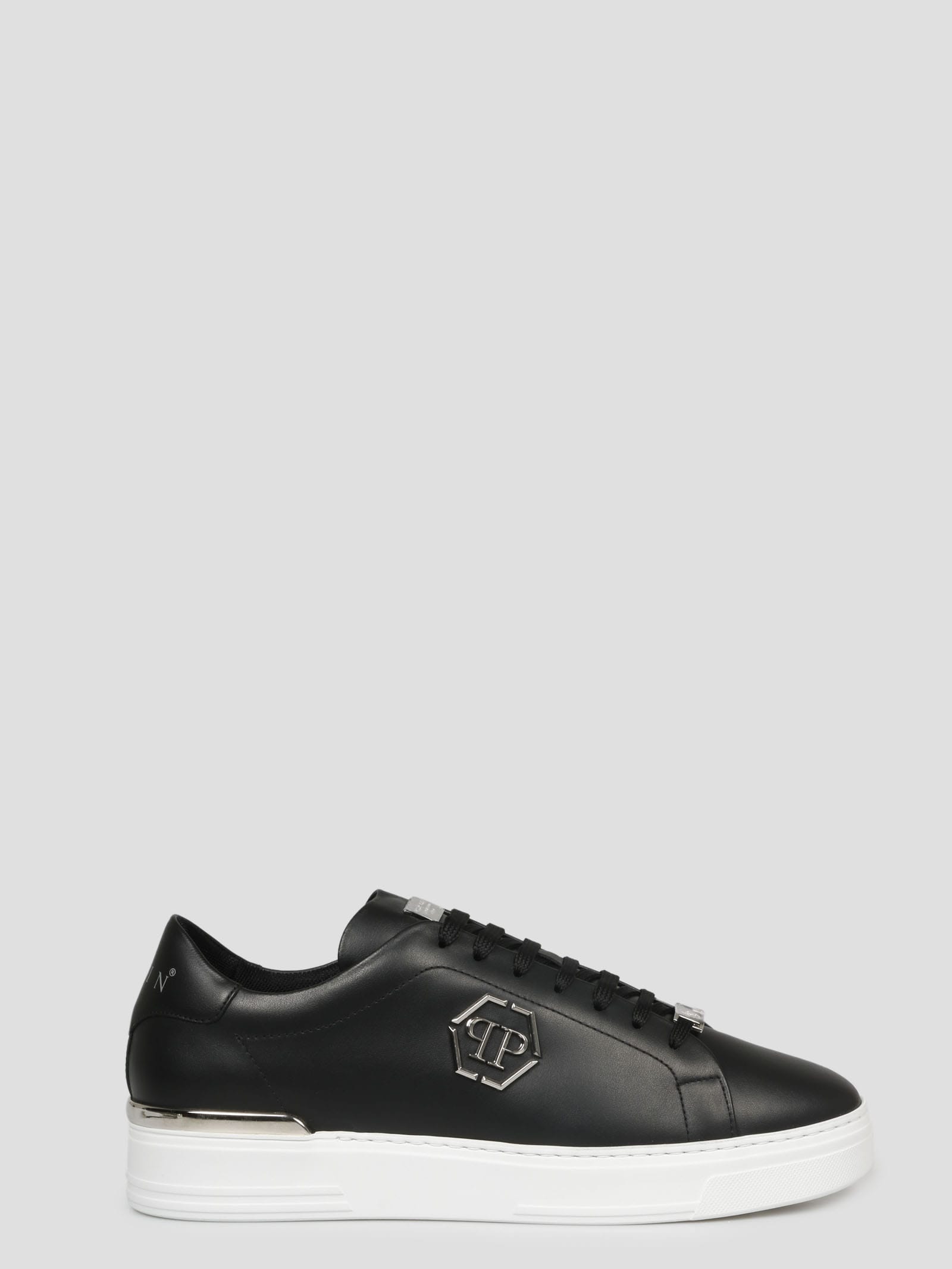 Shop Philipp Plein Hexagon Low Top Sneakers In Black