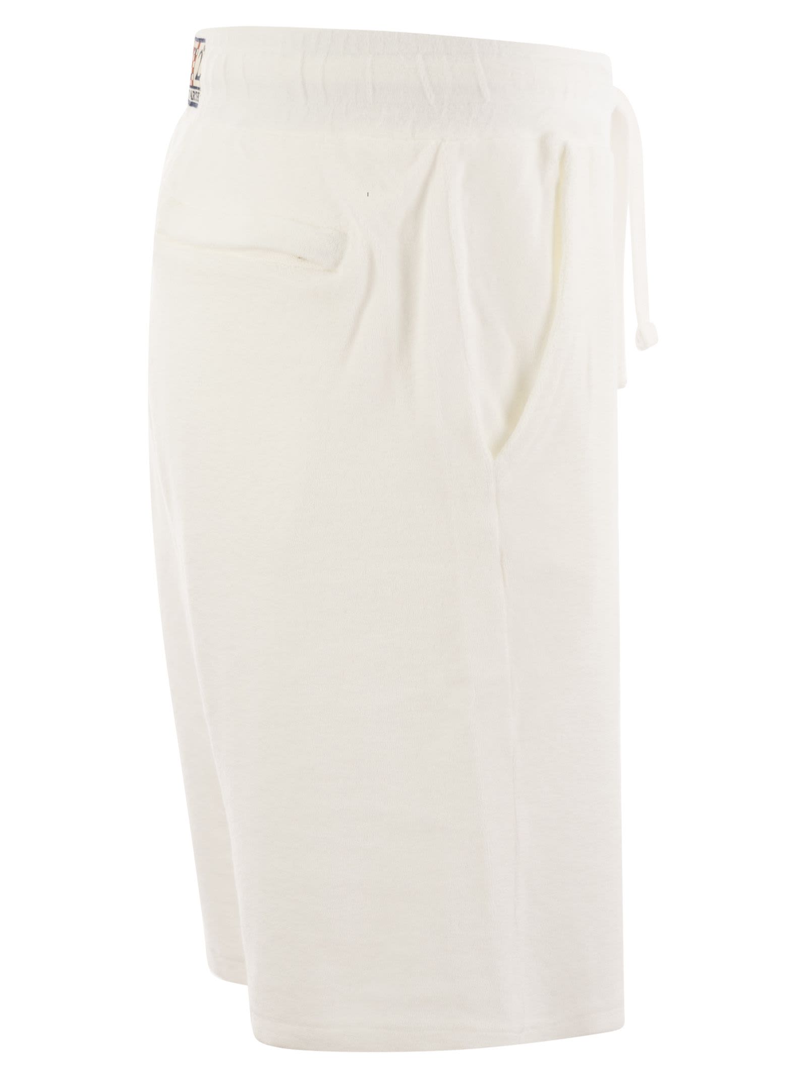 Shop Mc2 Saint Barth Sponge Bermuda Shorts In White