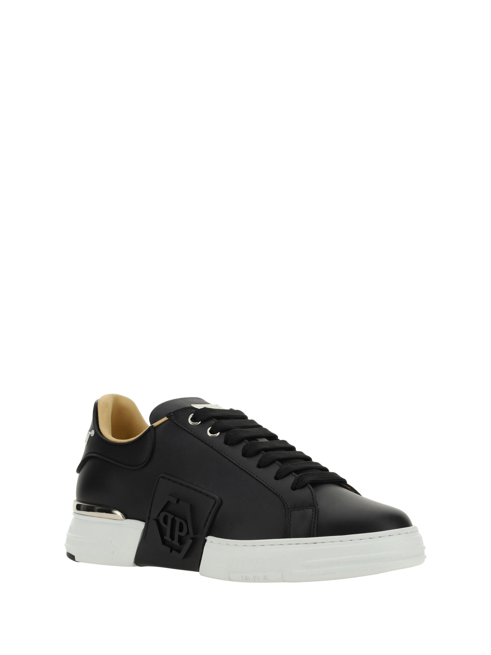 Shop Philipp Plein Hexagon Sneakers In Black/white