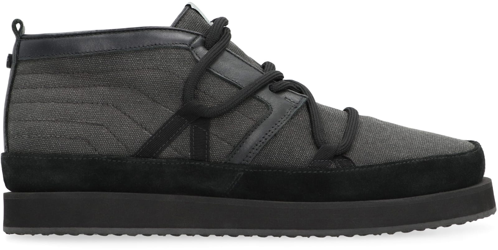 Volta Canvas Mid-top Sneakers In Grey