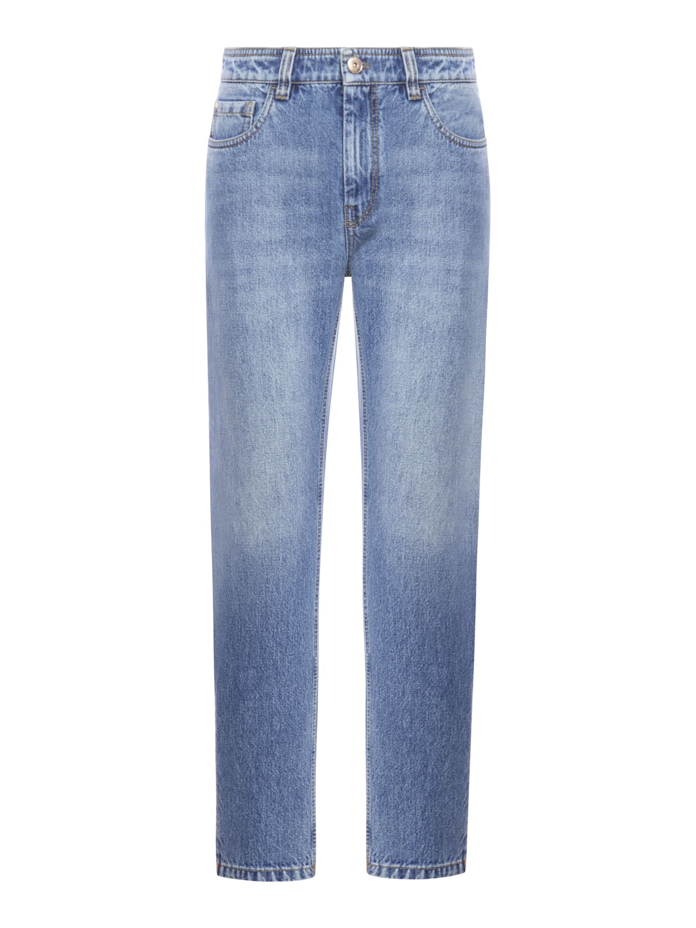 Shop Brunello Cucinelli Denim In Essential Blue Denim