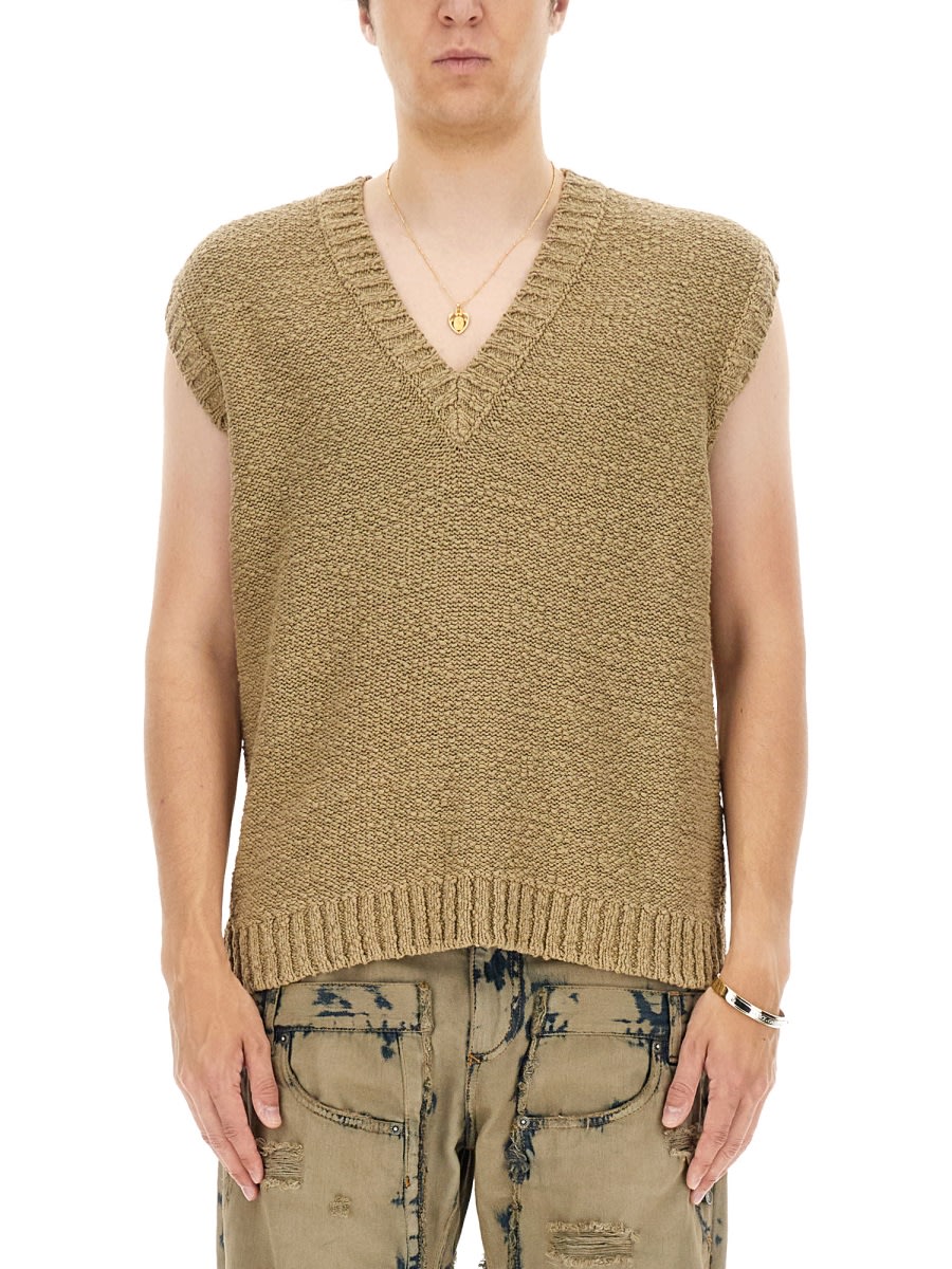 Dolce & Gabbana Knitted Vest In Multicolour