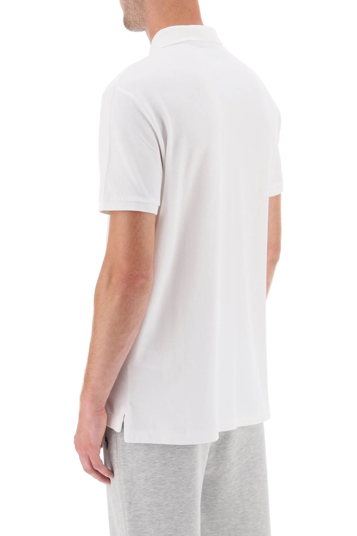 Shop Polo Ralph Lauren Pique Cotton Polo Shirt In White (white)