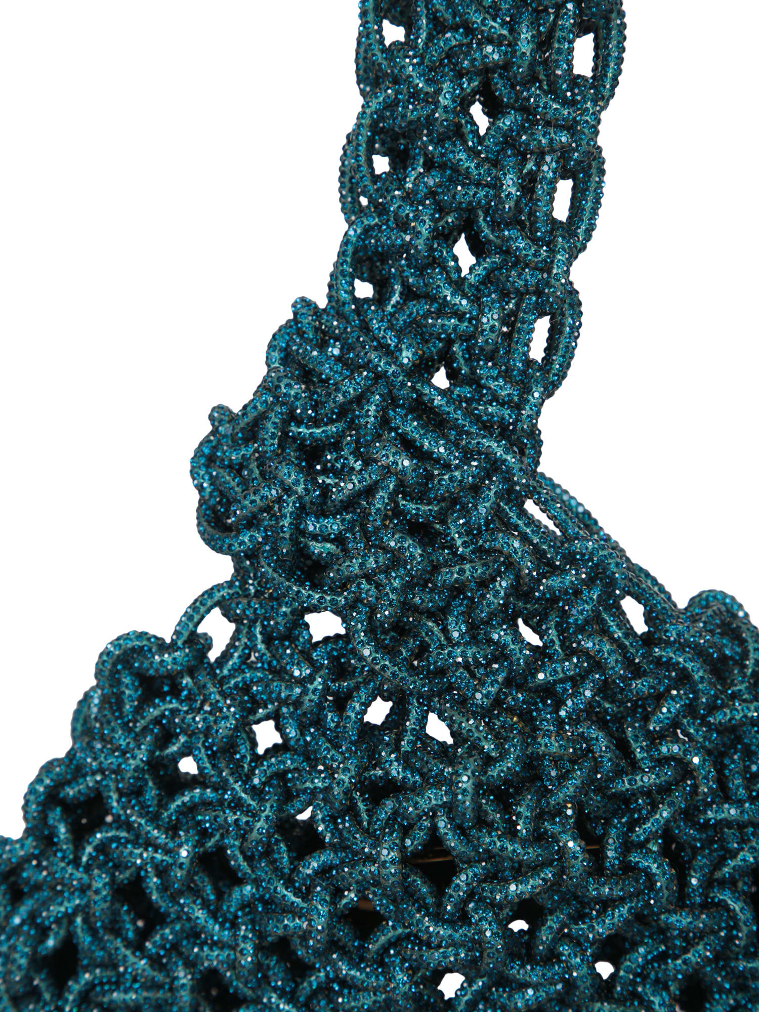 Shop Hibourama Niky Crisolite Green Woven Fabric Bag