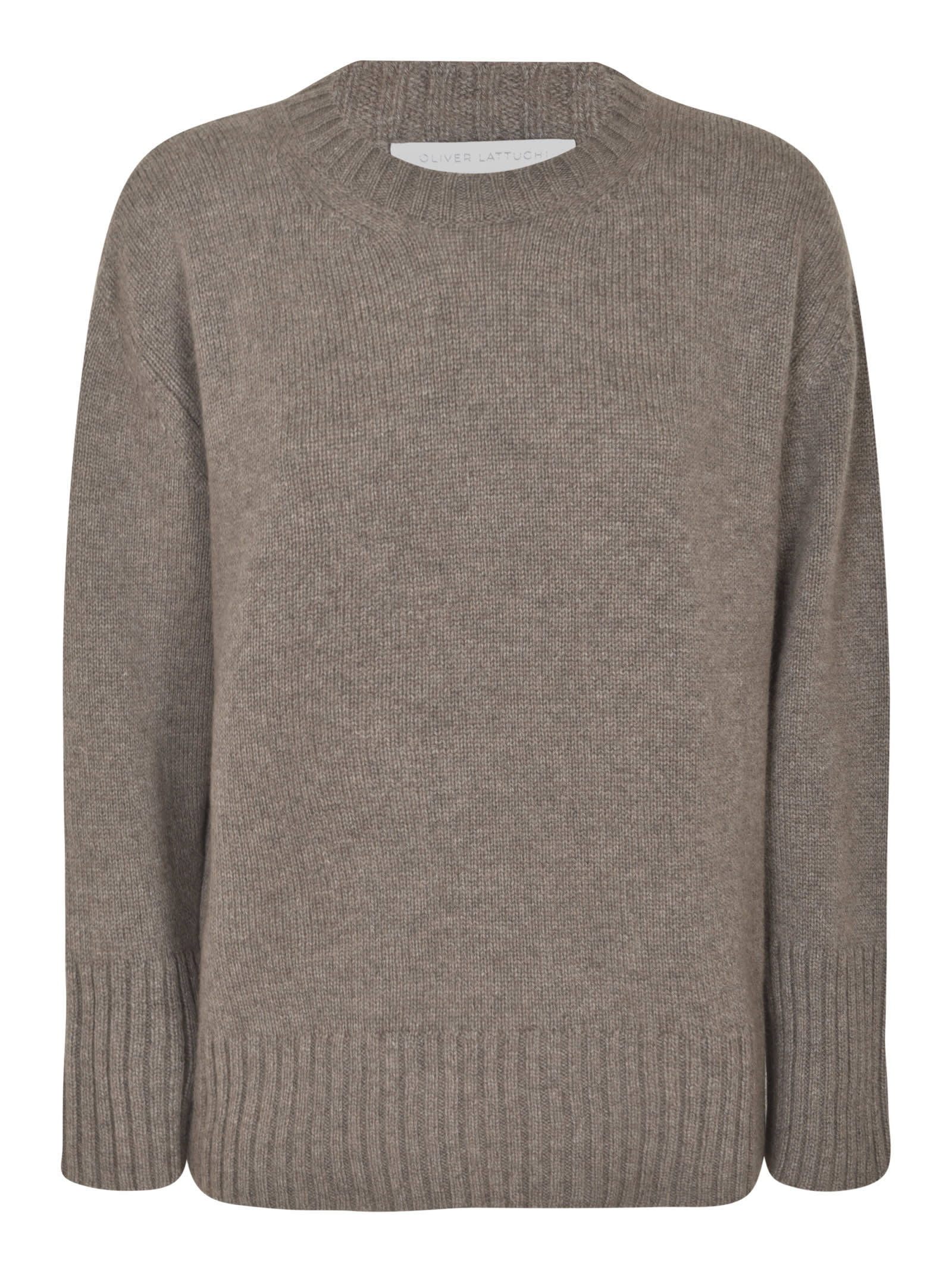 Shop Oliver Lattughi Slim Fit Rib Trim Knit Sweater In Vapor