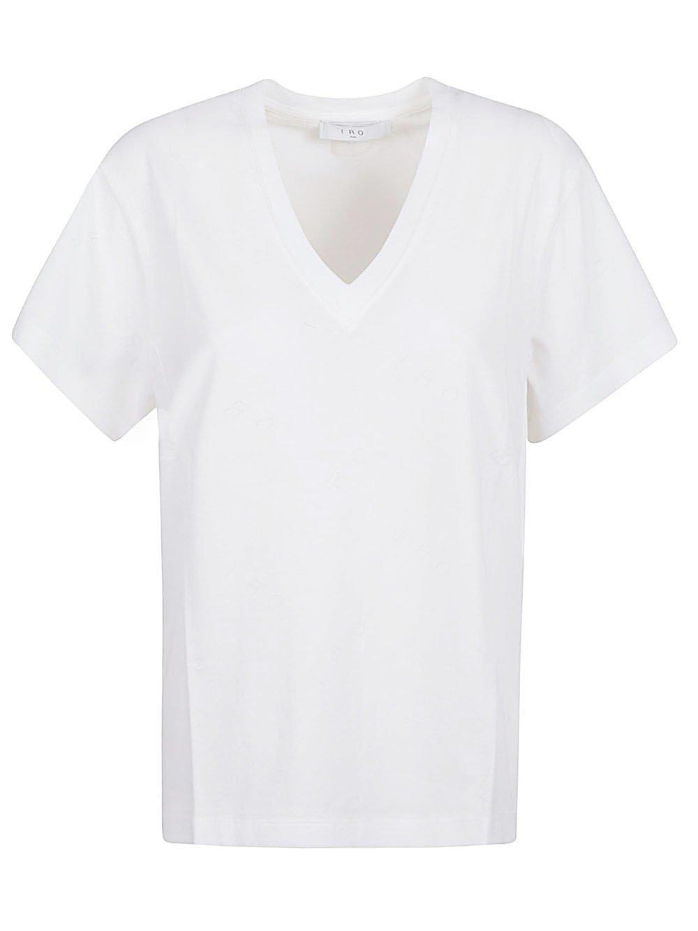 Shop Iro Jolia V-neck T-shirt In White