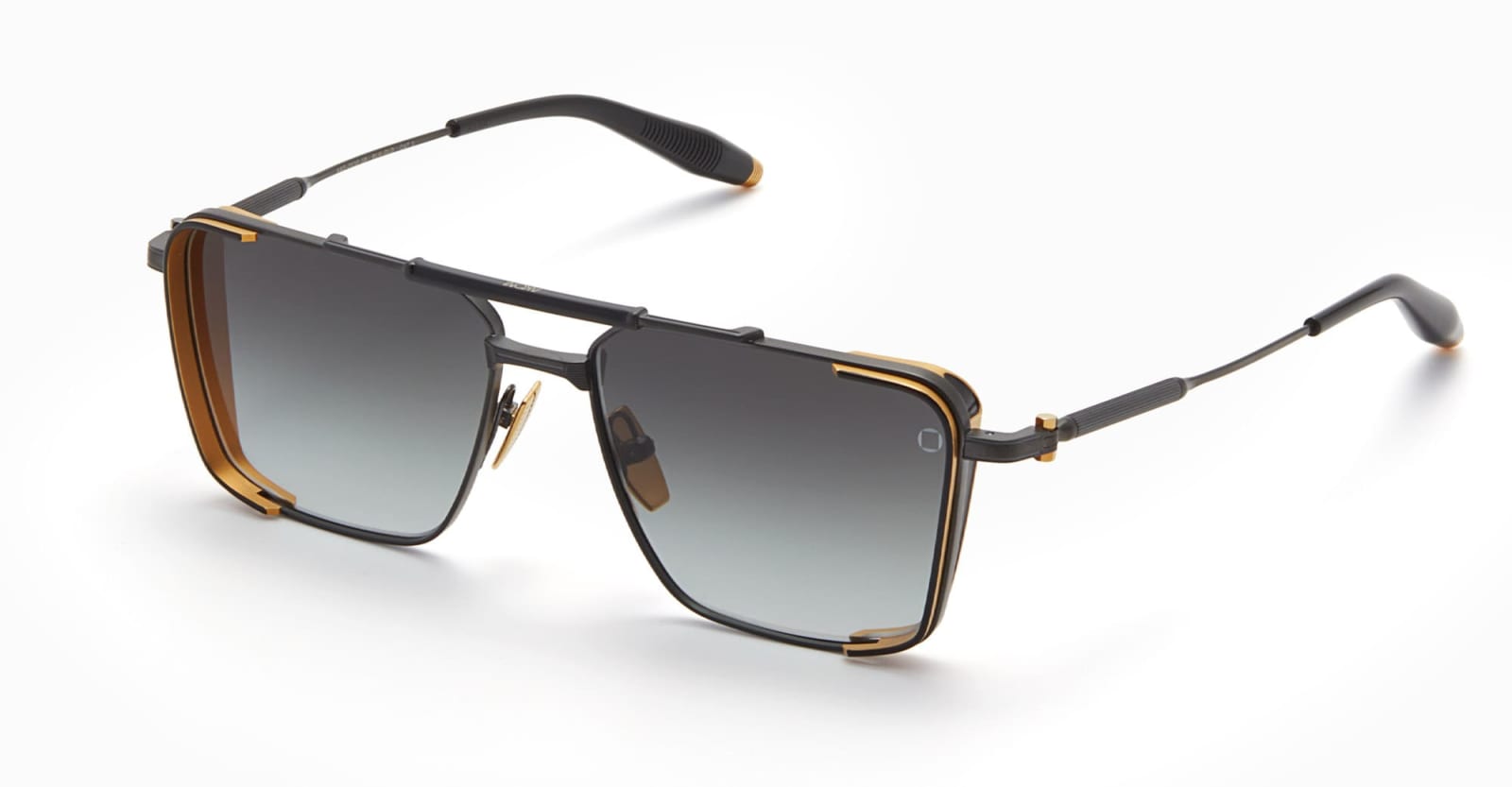 Shop Akoni Hera - Black / Gold Sunglasses In Black/gold