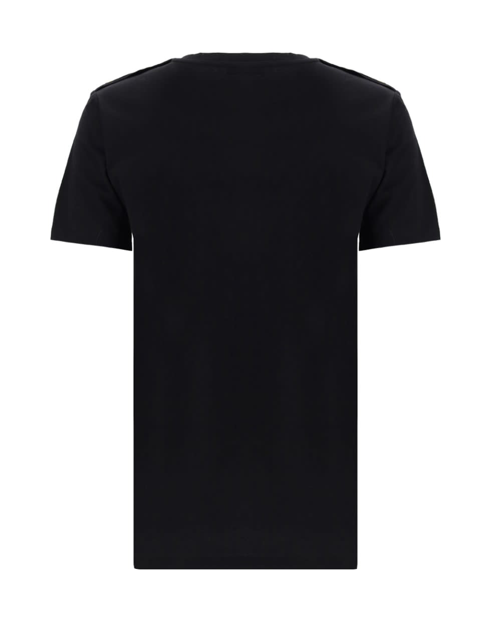 Shop Balmain 3 Btn Printed T-shirt In Eab Noir Blanc