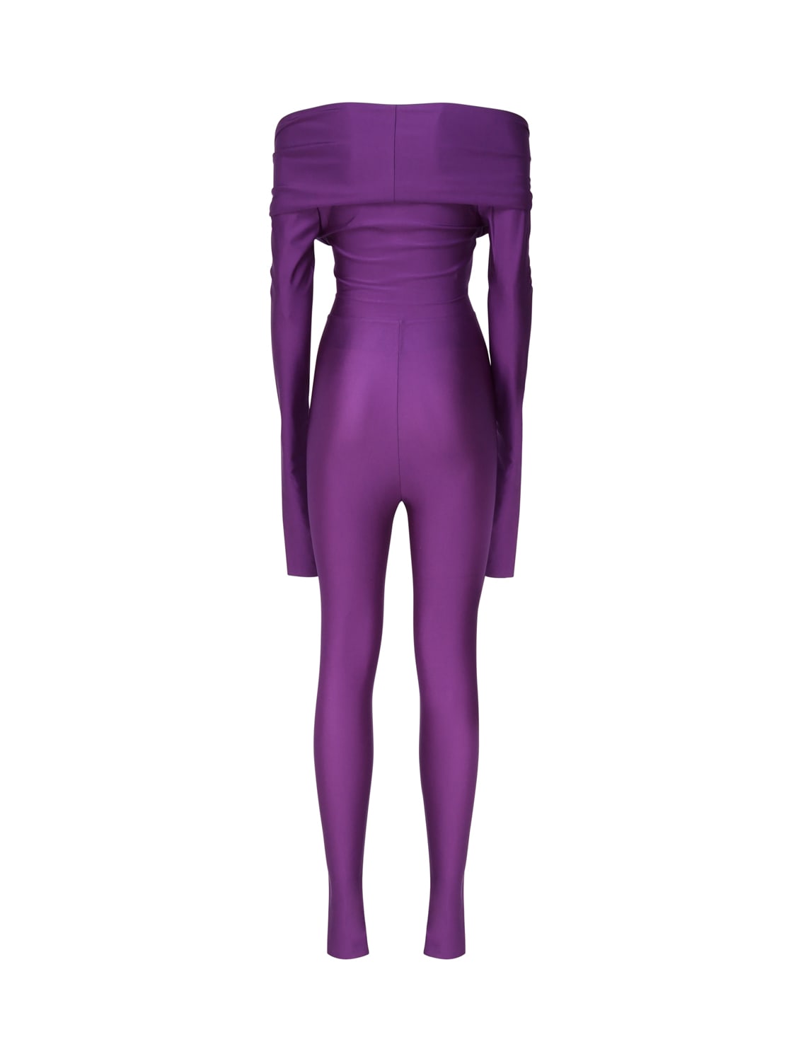 Shop The Andamane Jumpsuit With Knotted Top In Purple