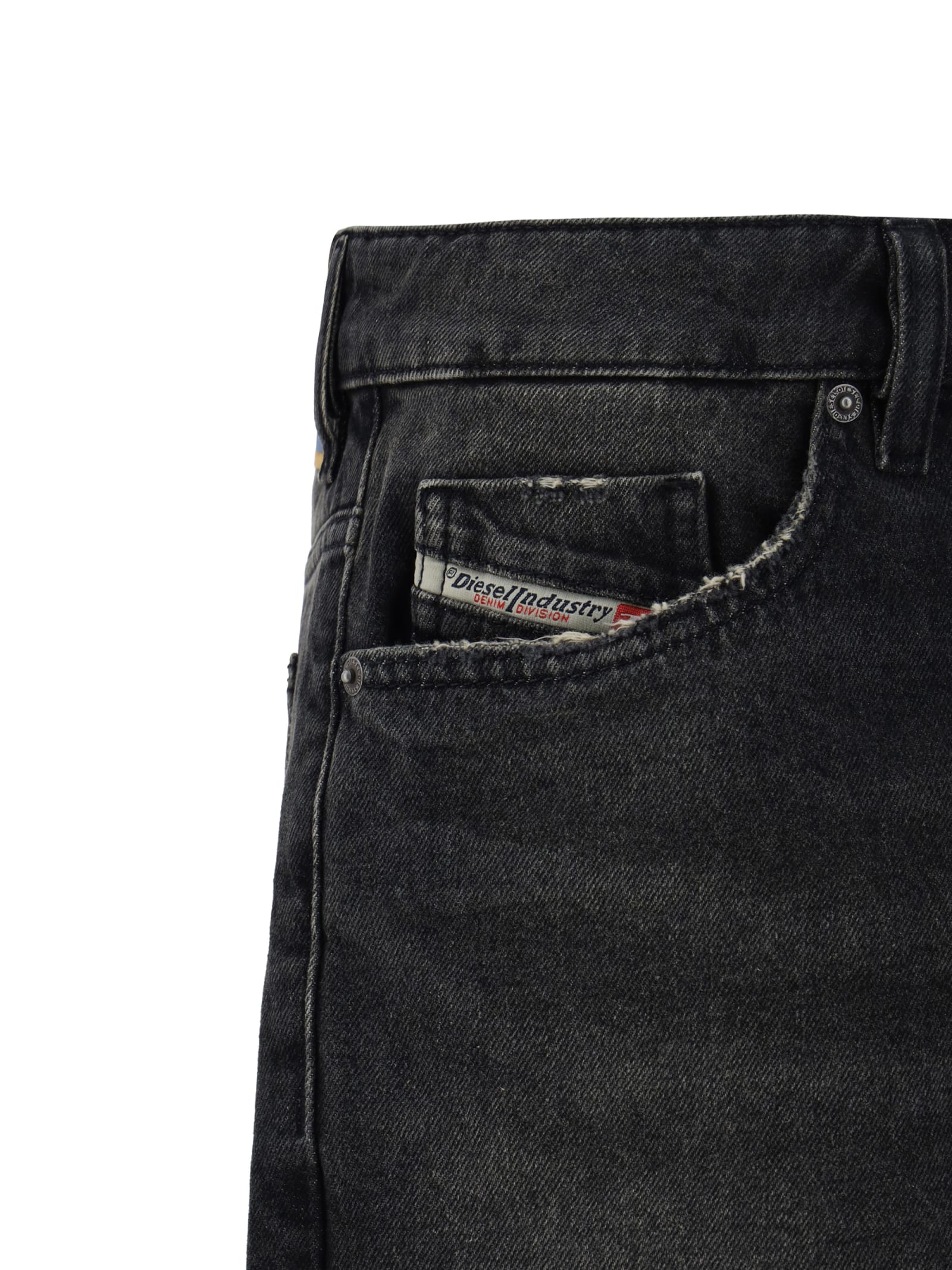 Shop Diesel Denim Shorts In Black/denim