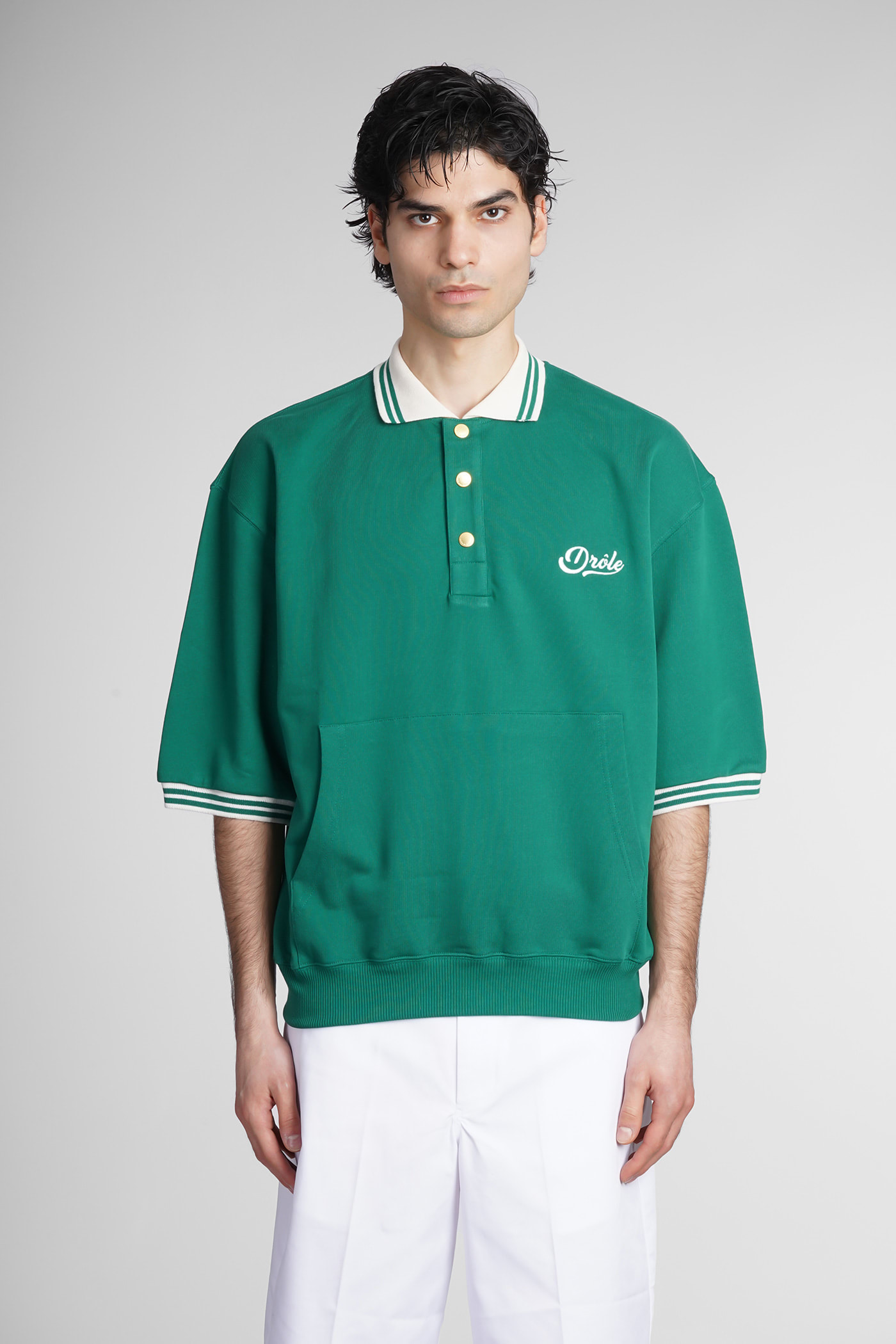 DRÔLE DE MONSIEUR POLO IN GREEN COTTON