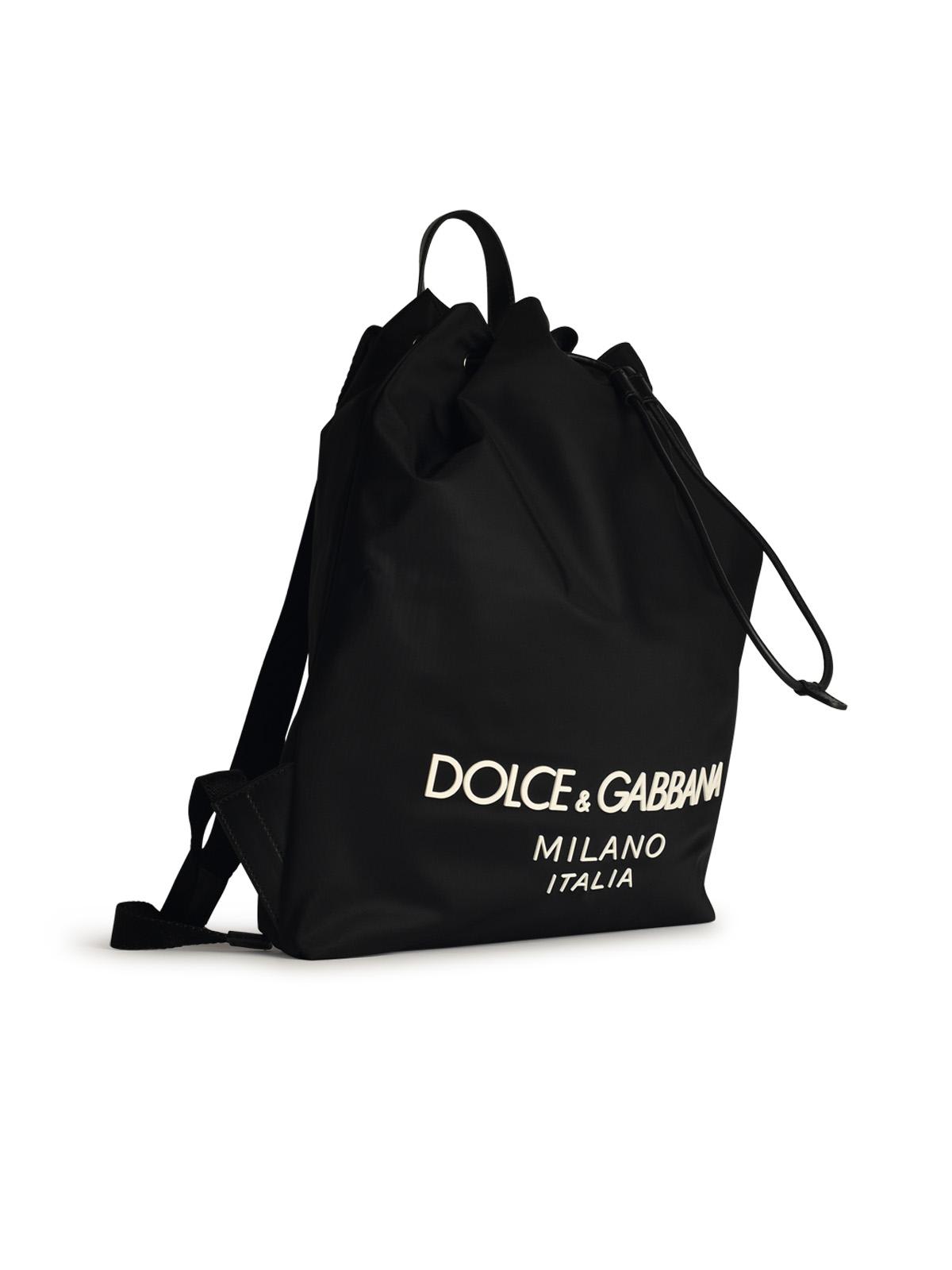 Shop Dolce & Gabbana Black Nylon Backpack In Nero