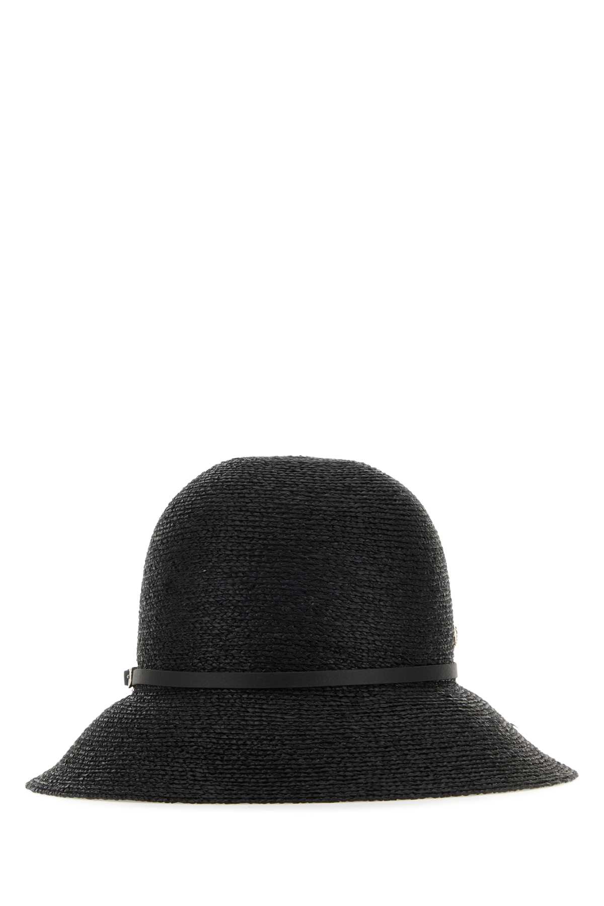 Black Raffia Hat