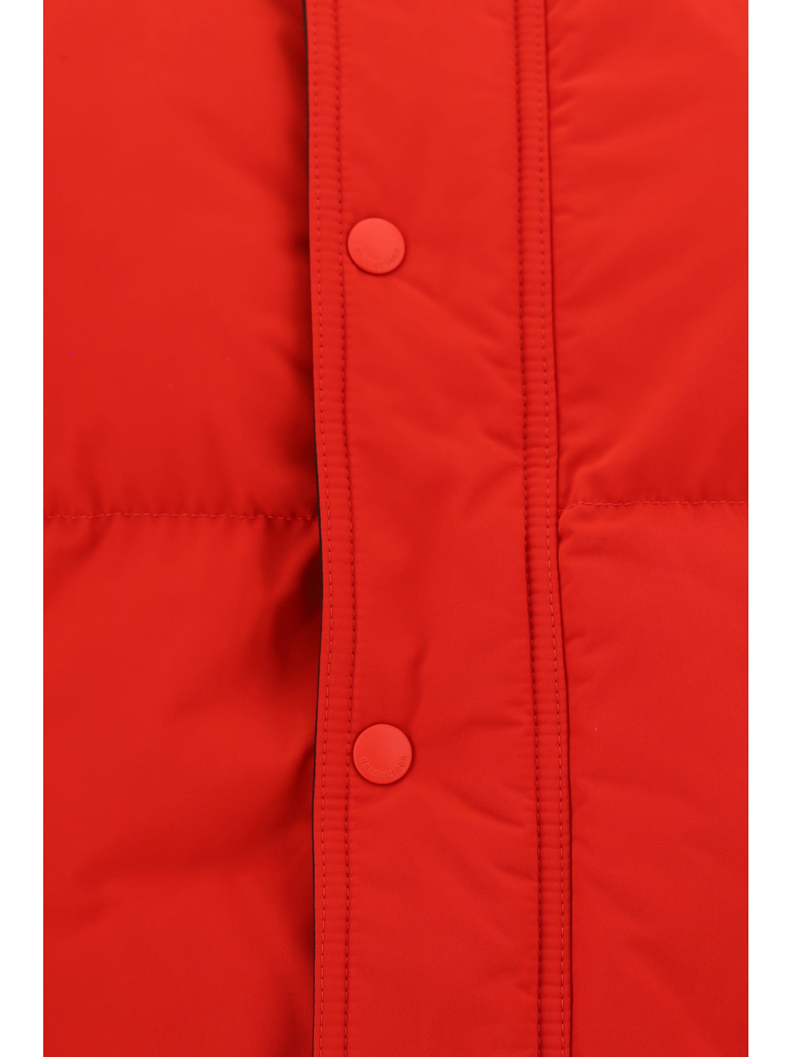 Shop Balenciaga Reversible Down Jacket In Red