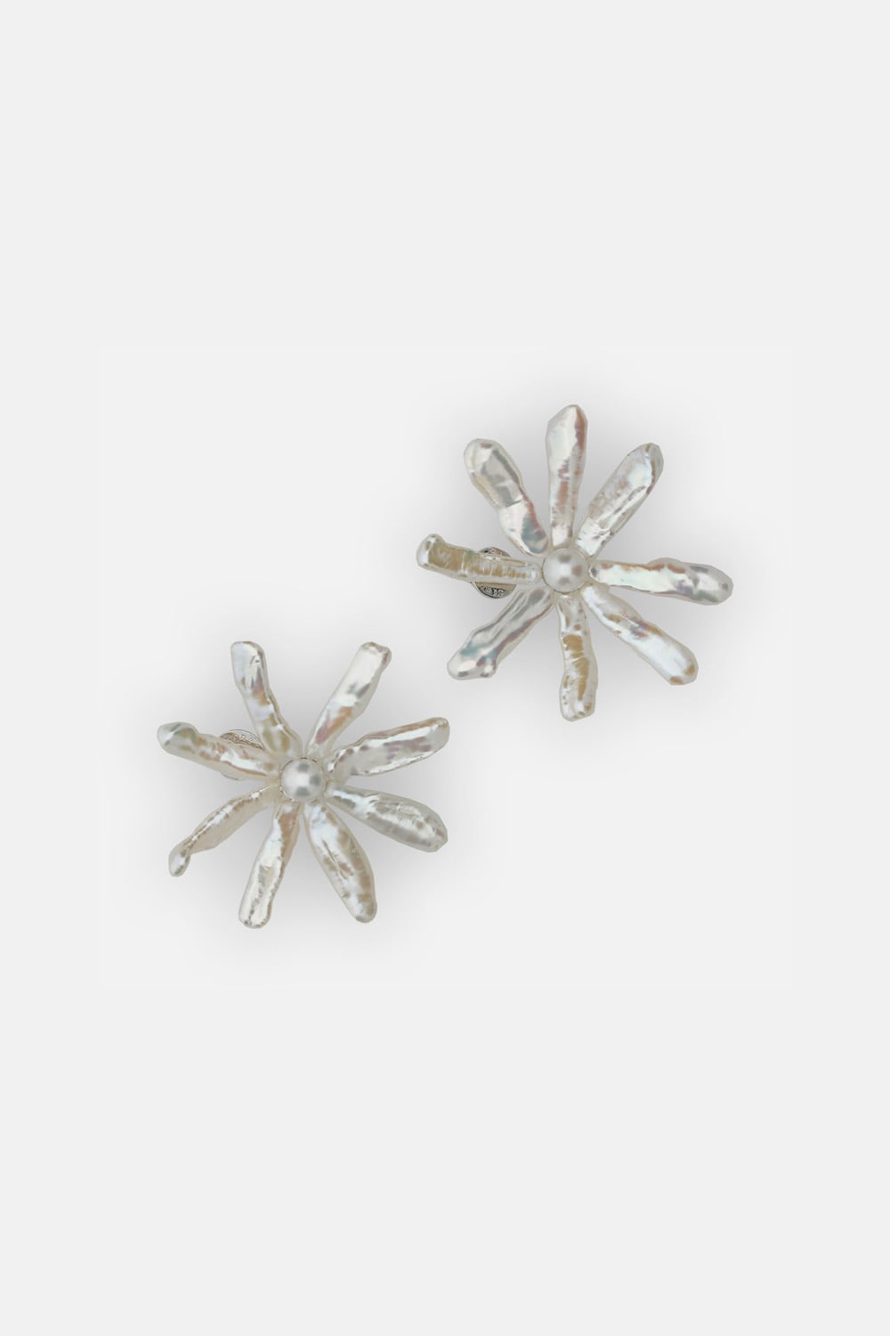 Pearl Earrings With Blossom Flowers