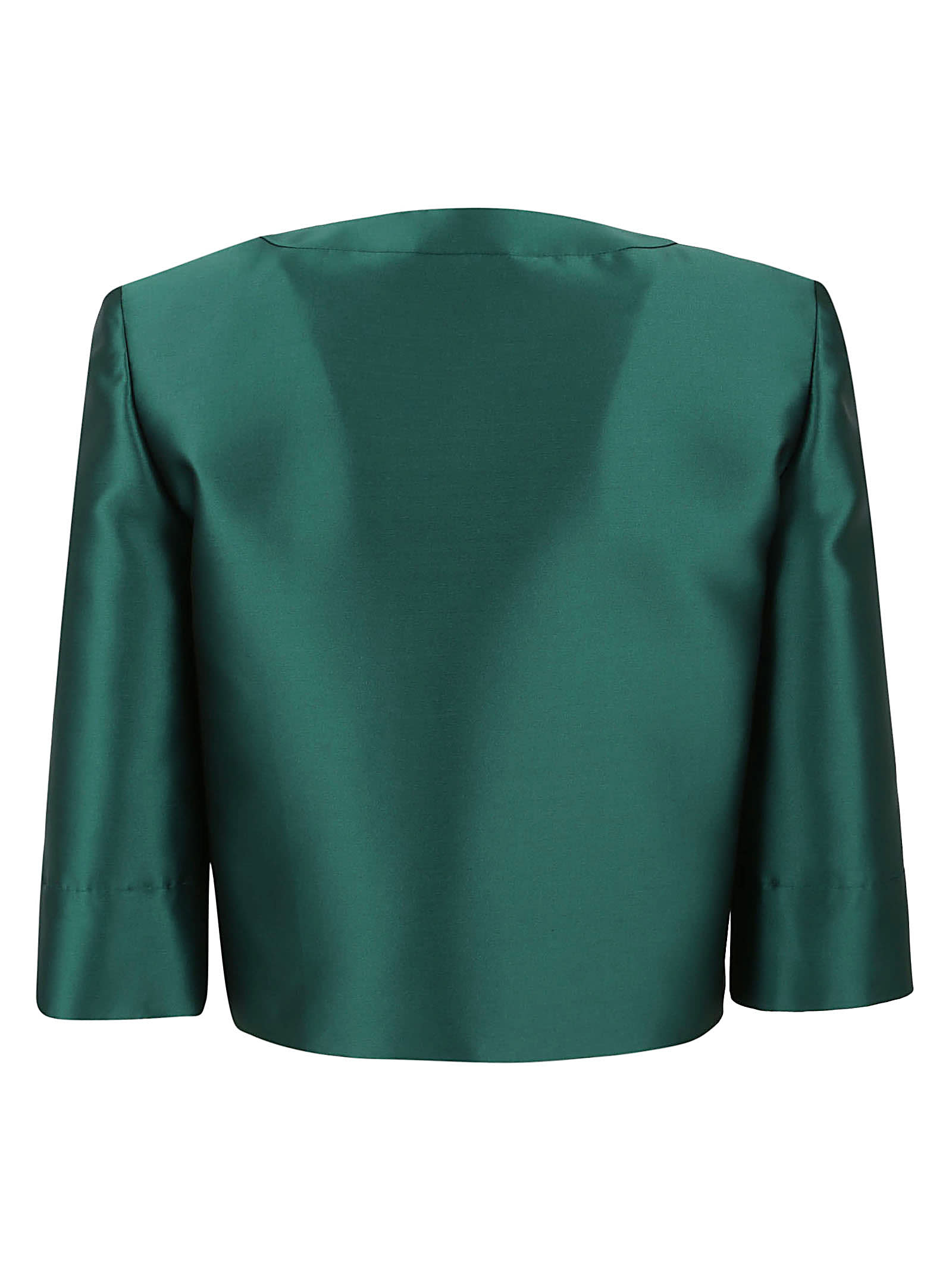 Shop Alberta Ferretti Mikado Jacket In Verde