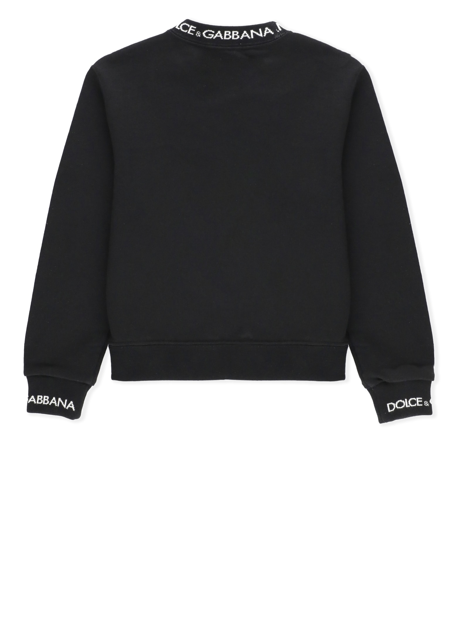Shop Dolce & Gabbana Cotton Sweatshirt In Nero