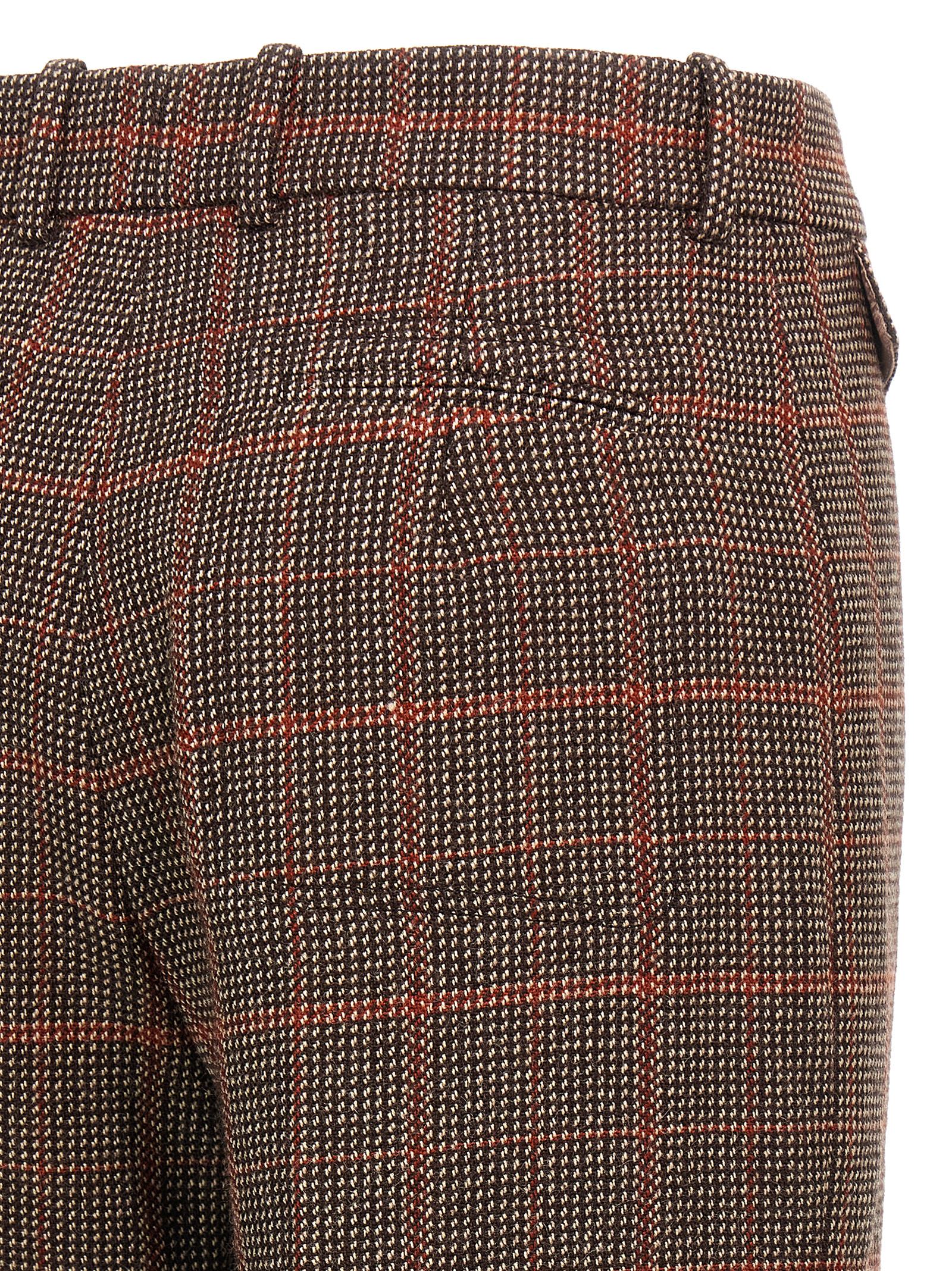 Chloé Chloe Embroidered Wool Pant In Brown
