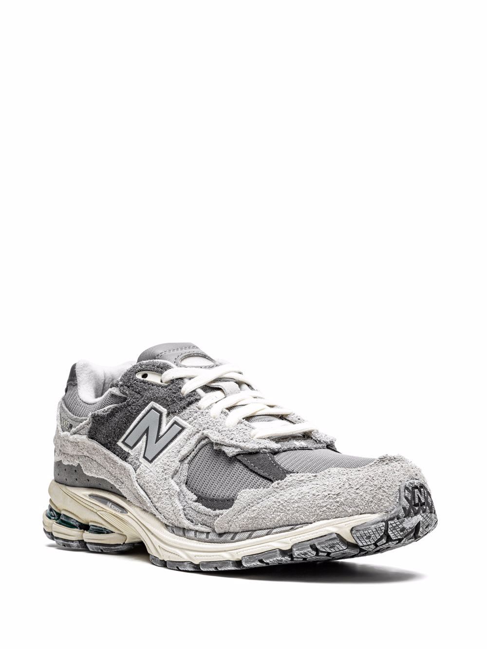 New Balance 2002r Panelled Brushed Suede And Mesh-knit Sneakers In Gray