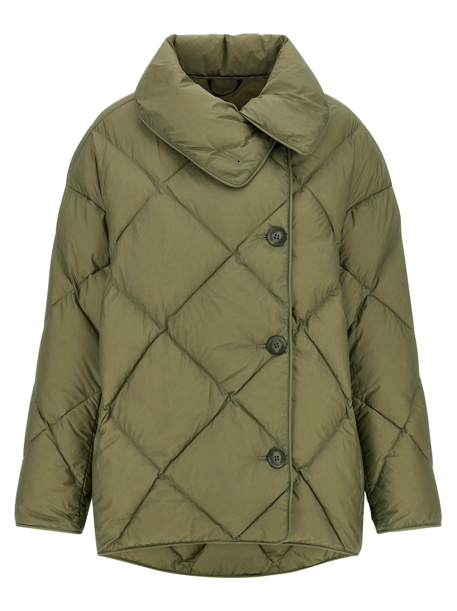 Ienki Ienki Quilted High-neck Jacket In Green