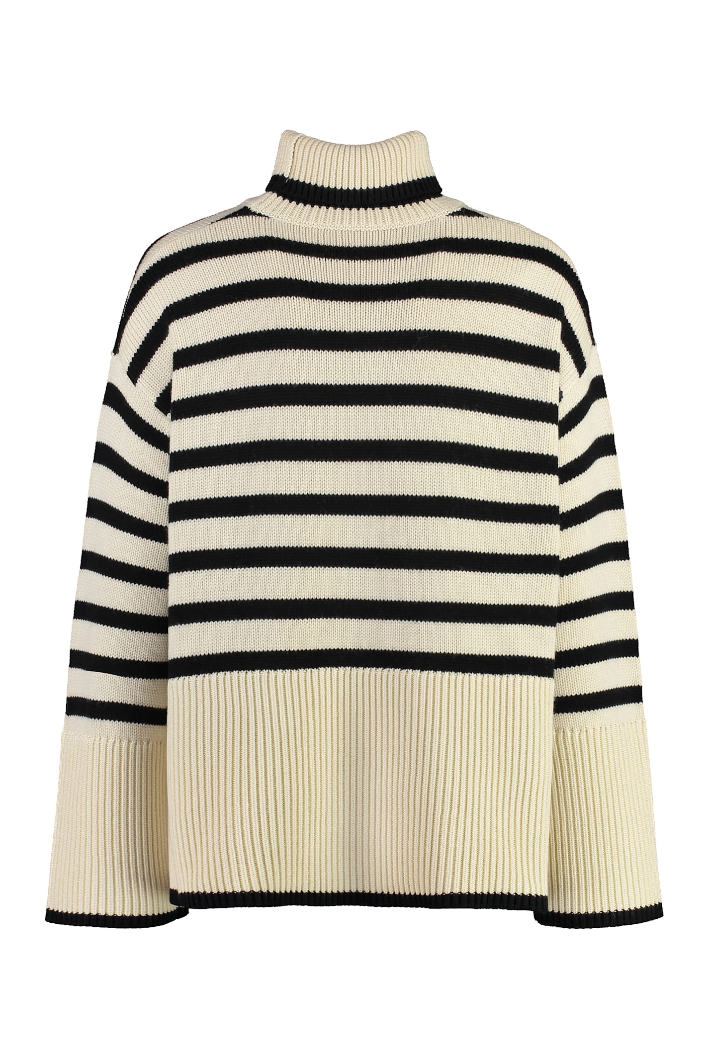 Shop Totême Striped Turtleneck Sweater In Multicolor