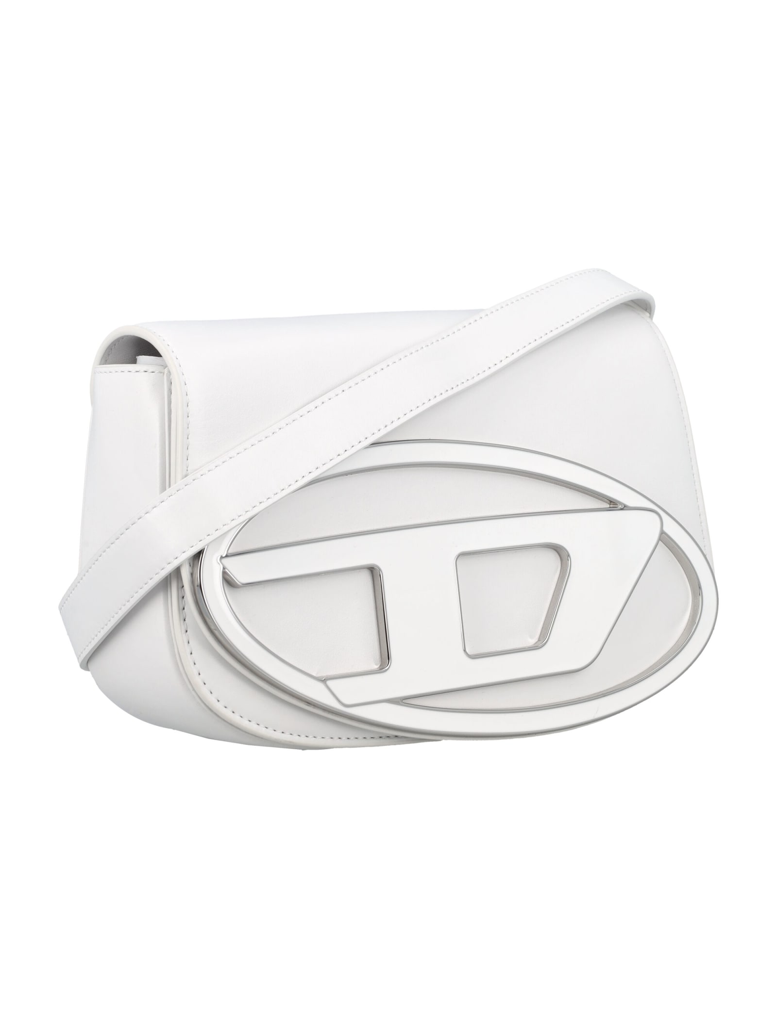 Diesel Women White 1dr M Shoulder Bag, Onesize Luxury Shoulder Bags For Women Darveys In White