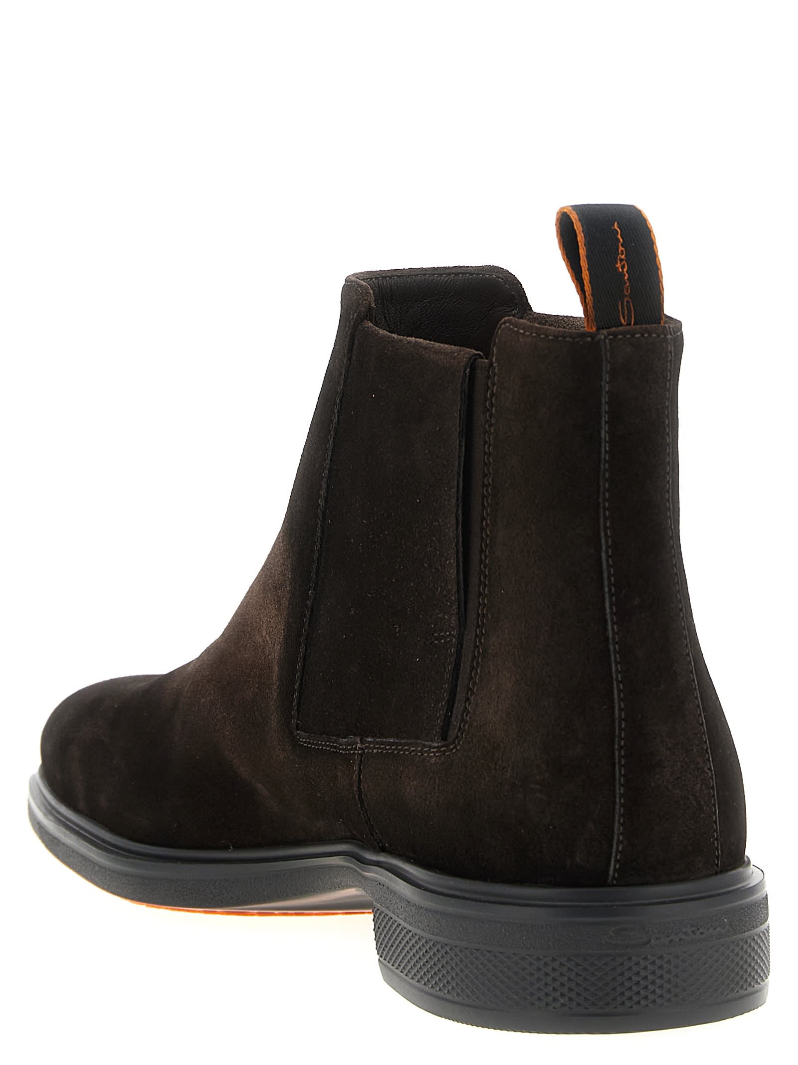 Santoni Easy Capsule Ankle Boots In Brown