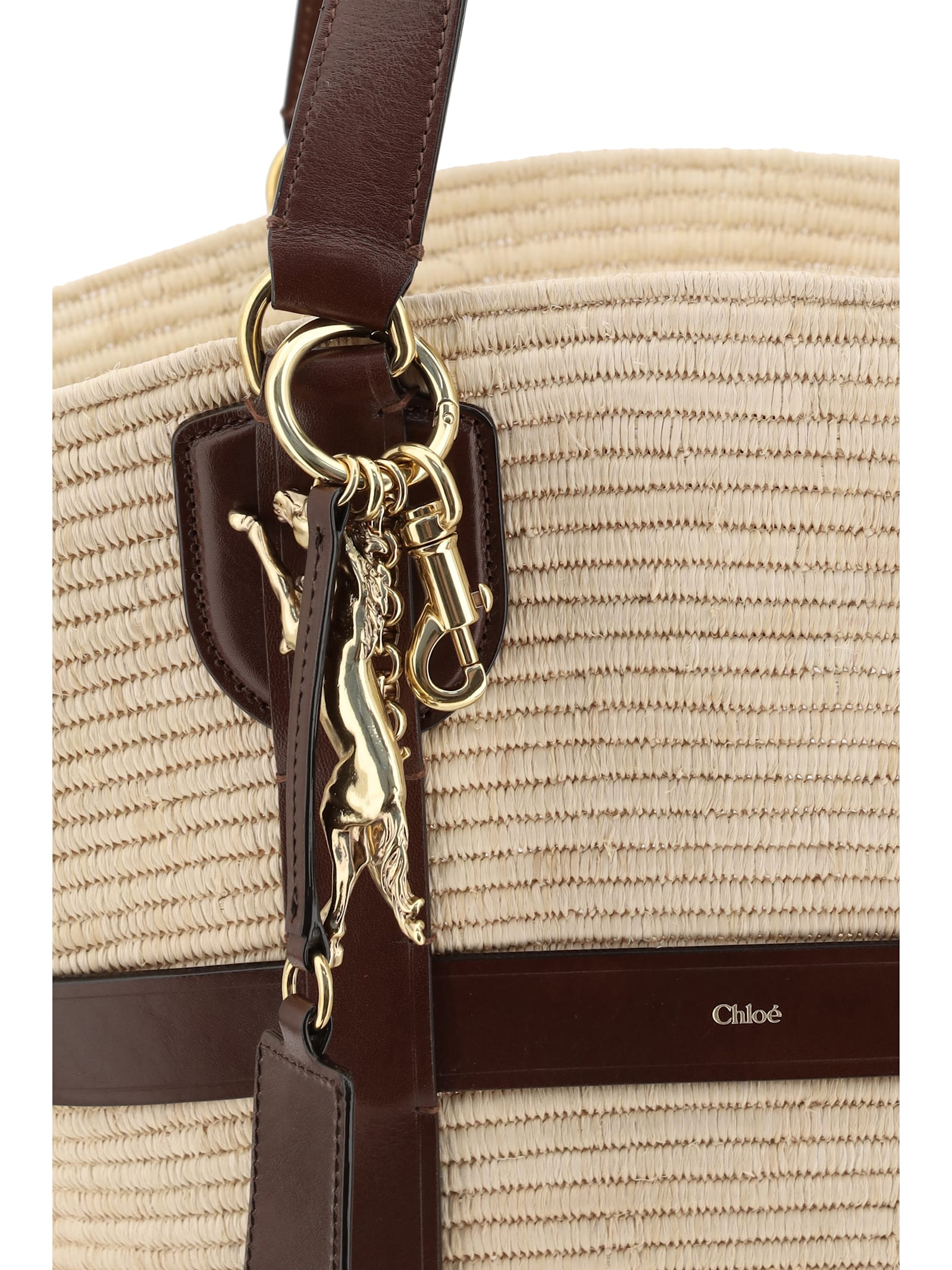 CHLOÉ KERALA 25 RAFFIA SHOULDER BAG 
