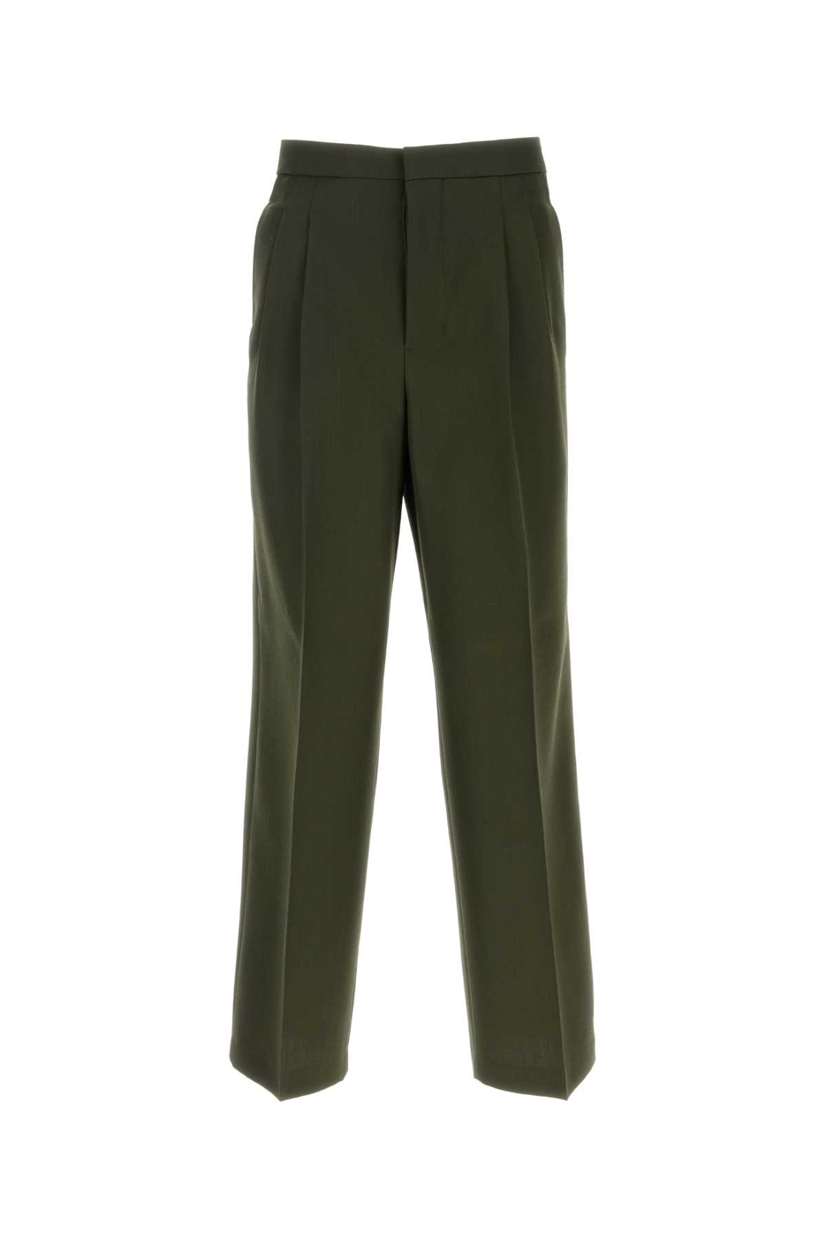 Olive Green Wool Pant