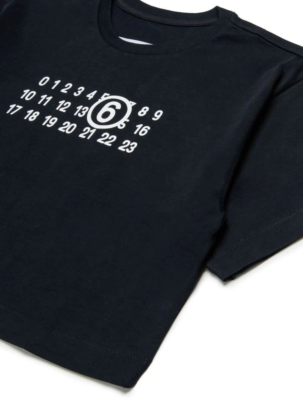 Shop Mm6 Maison Margiela T-shirt With Logo In Black