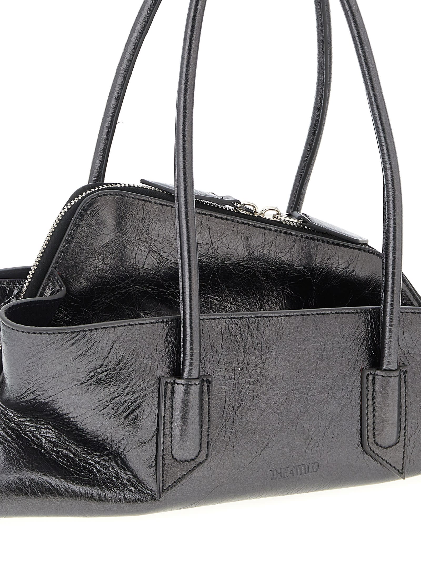 Attico La Passeggiata Small Shoulder Bag In Gray