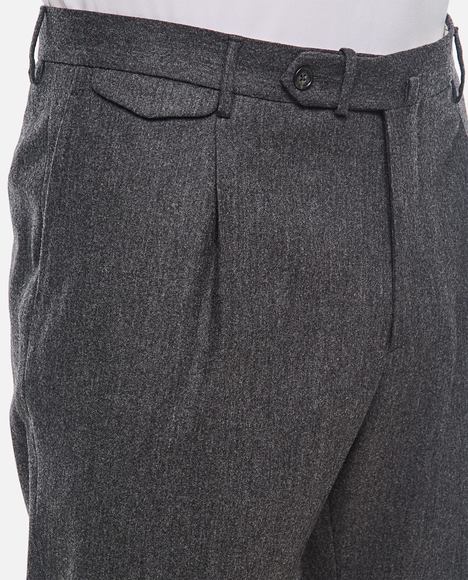 Shop Tagliatore Virgin Wool Pant In Grey