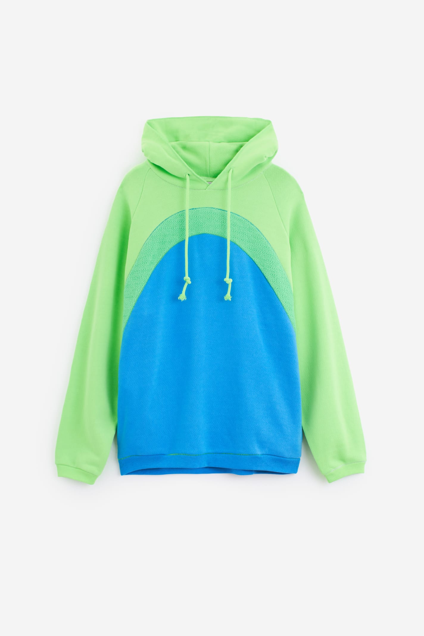 Shop Erl Rainbow Hoodie Sweatshirt In Blue