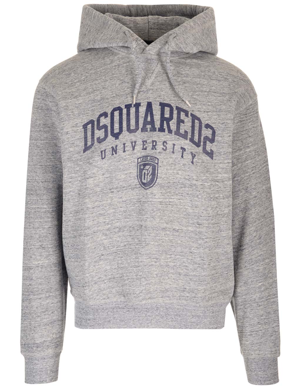 Logo Print Melange Hoodie