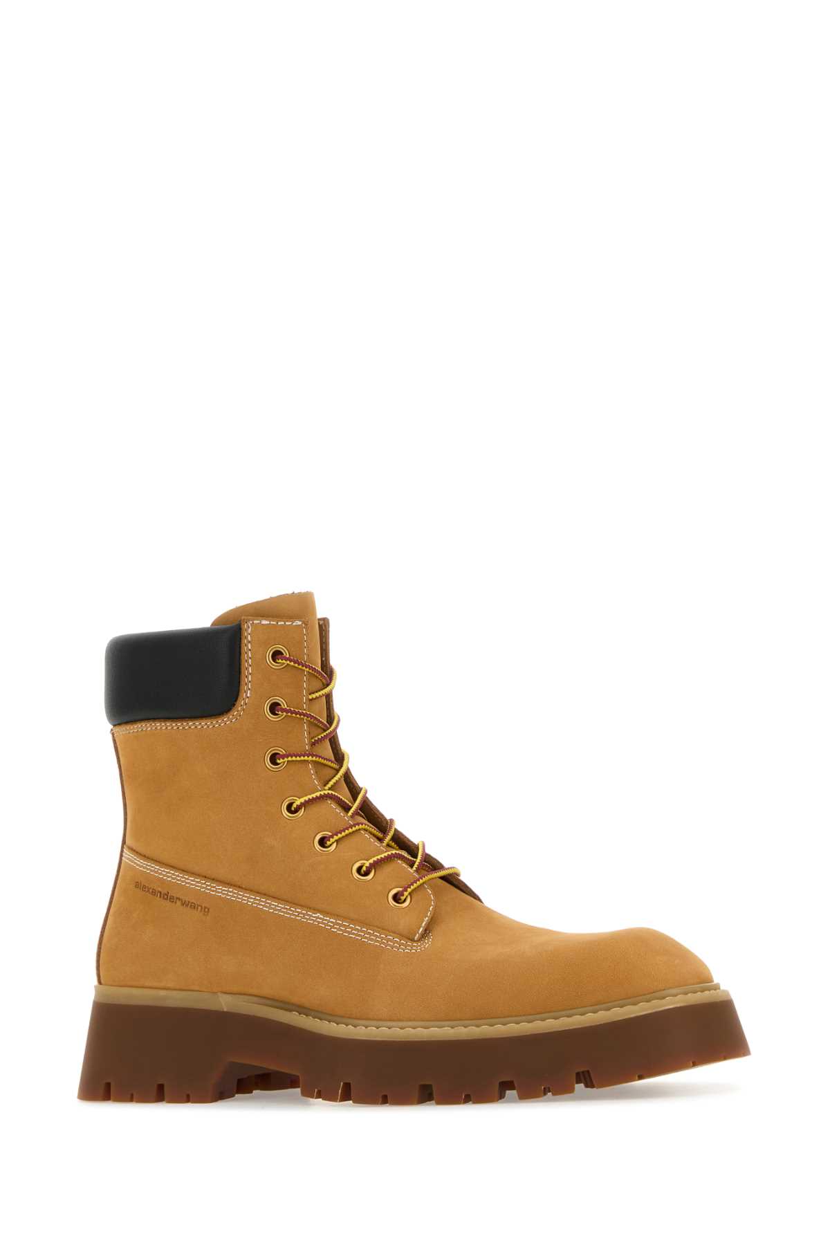 Shop Alexander Wang Camel Suede Throttle Ankle Boots In Wheat