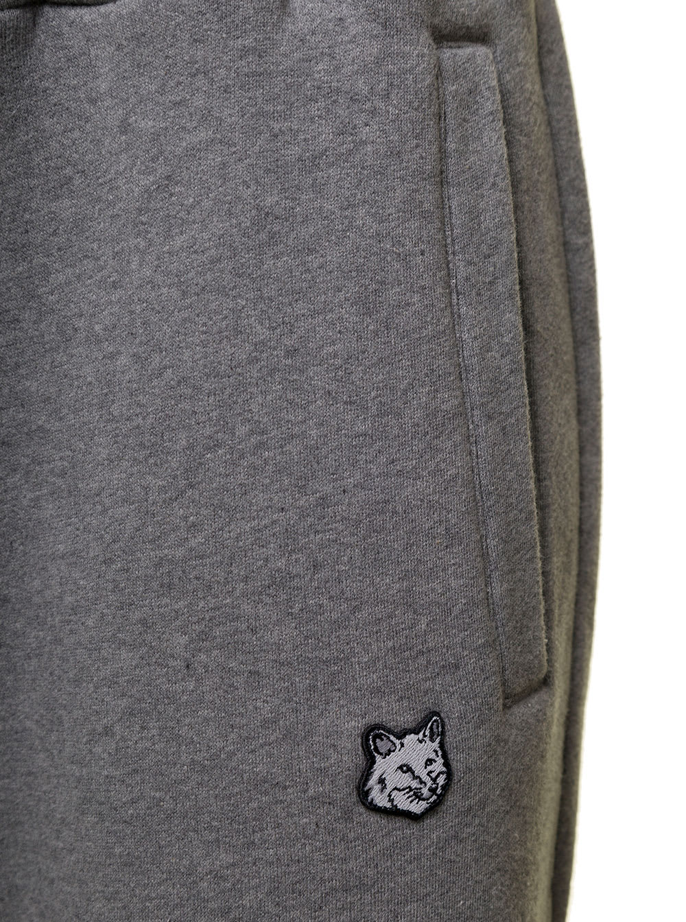 Maison Kitsuné Tonal Fox Head Patch Comfort Jog Pants In Grey