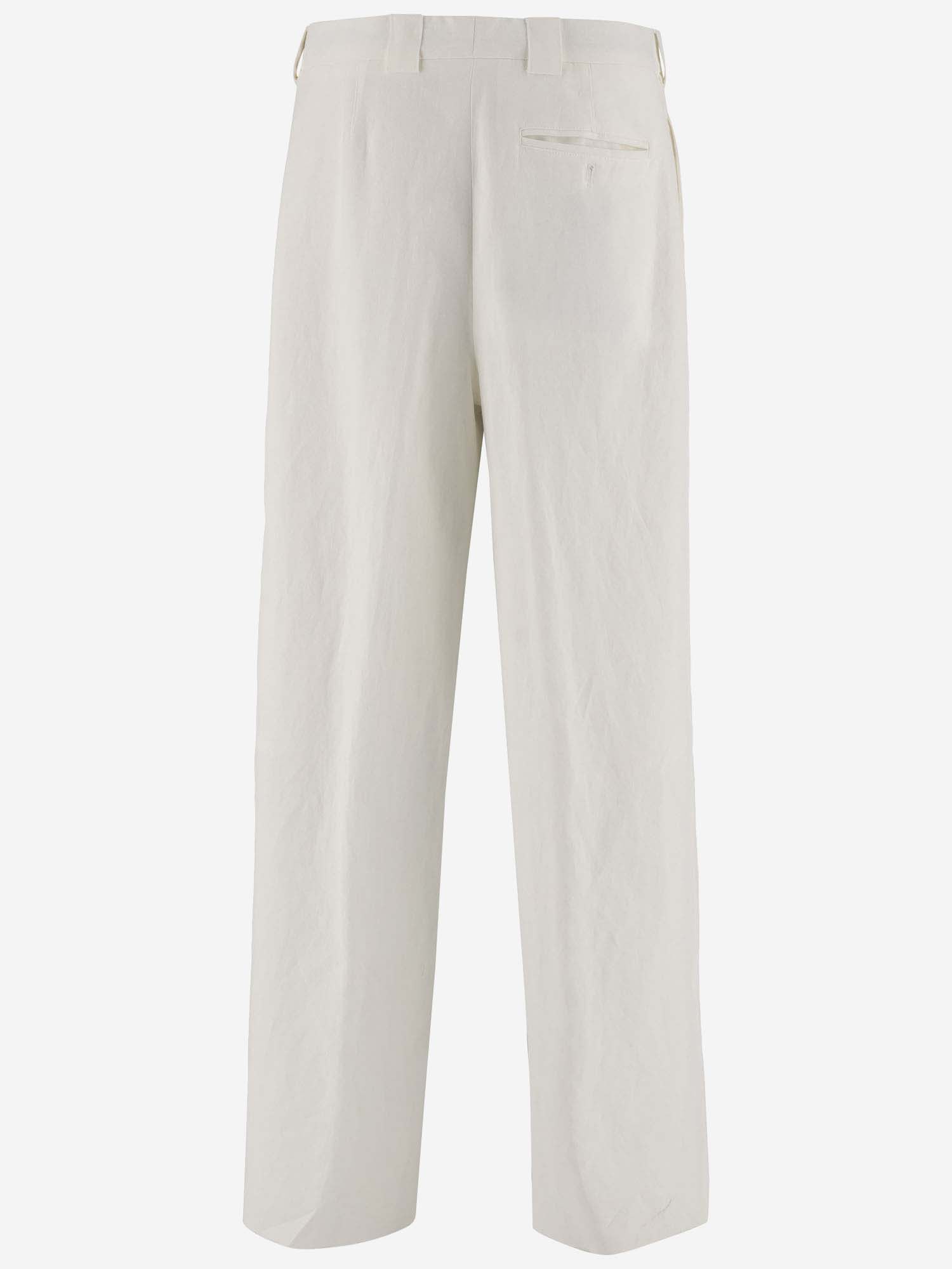 Shop Giorgio Armani Wrap Straight Trousers In U0n8