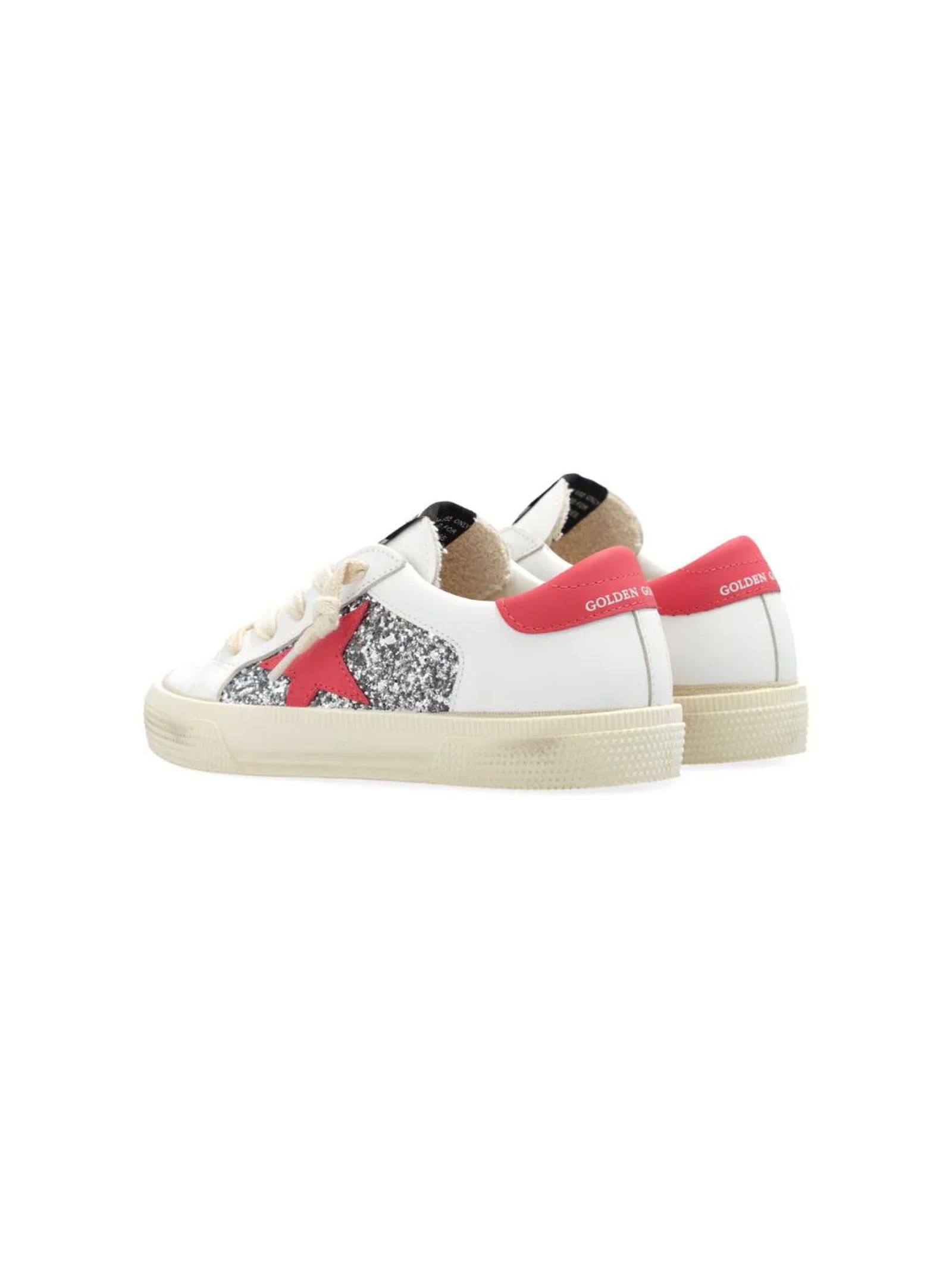 Shop Golden Goose Kids Sneakers White